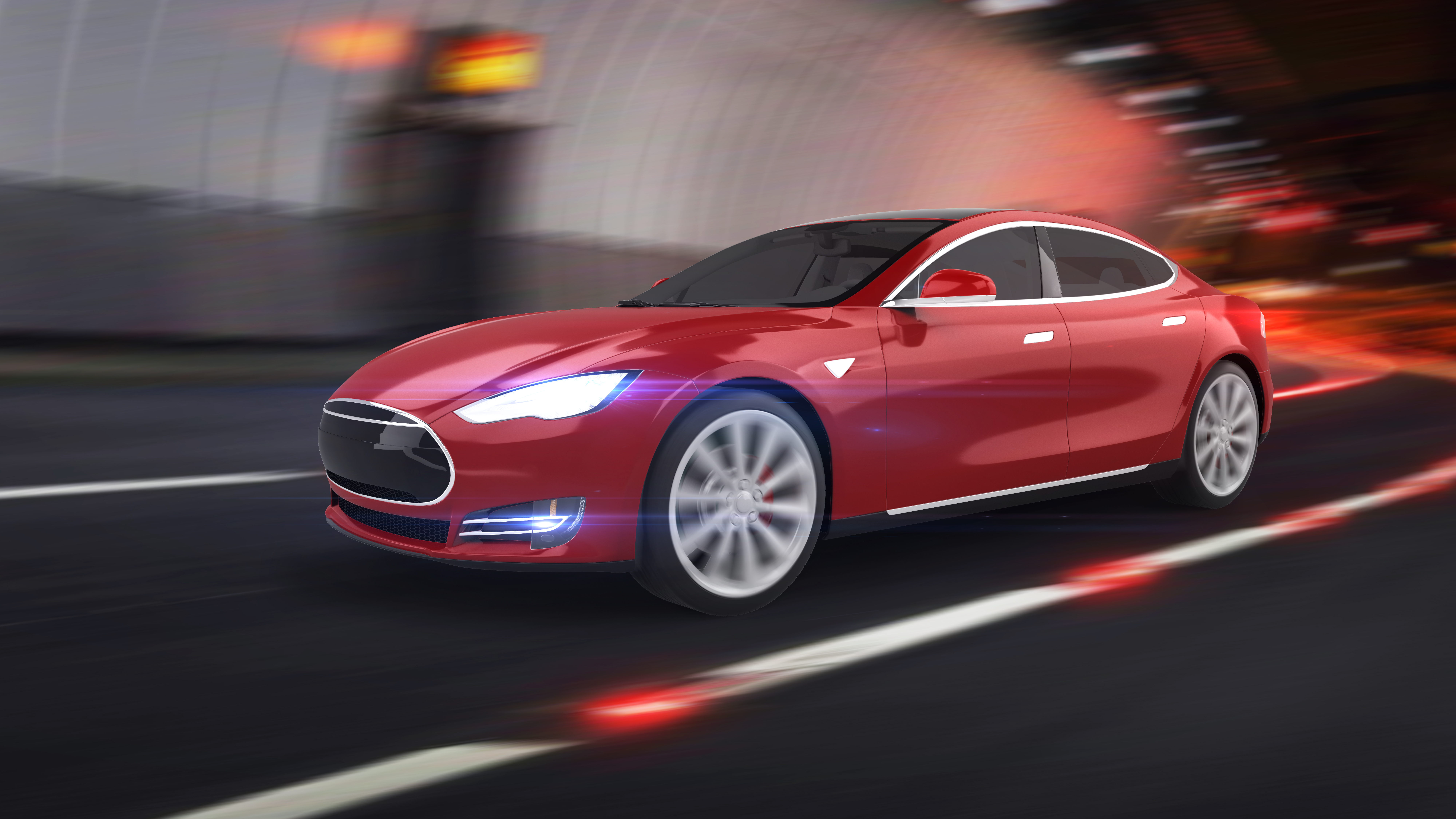 Electric,Car,3d,Rendering
