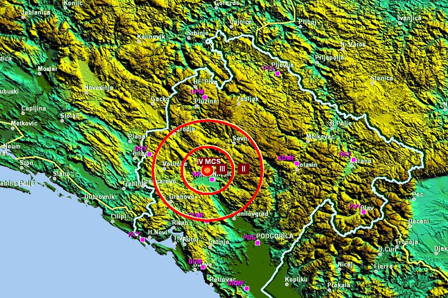 Nikšić zemljotres
