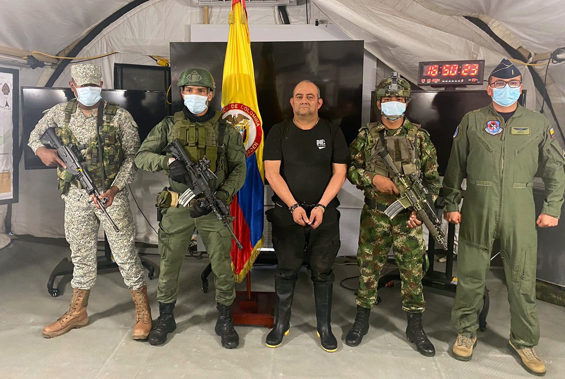 'Otoniel', head of the Clan del Golfo and the most wanted drug lord in Colombia, is captured