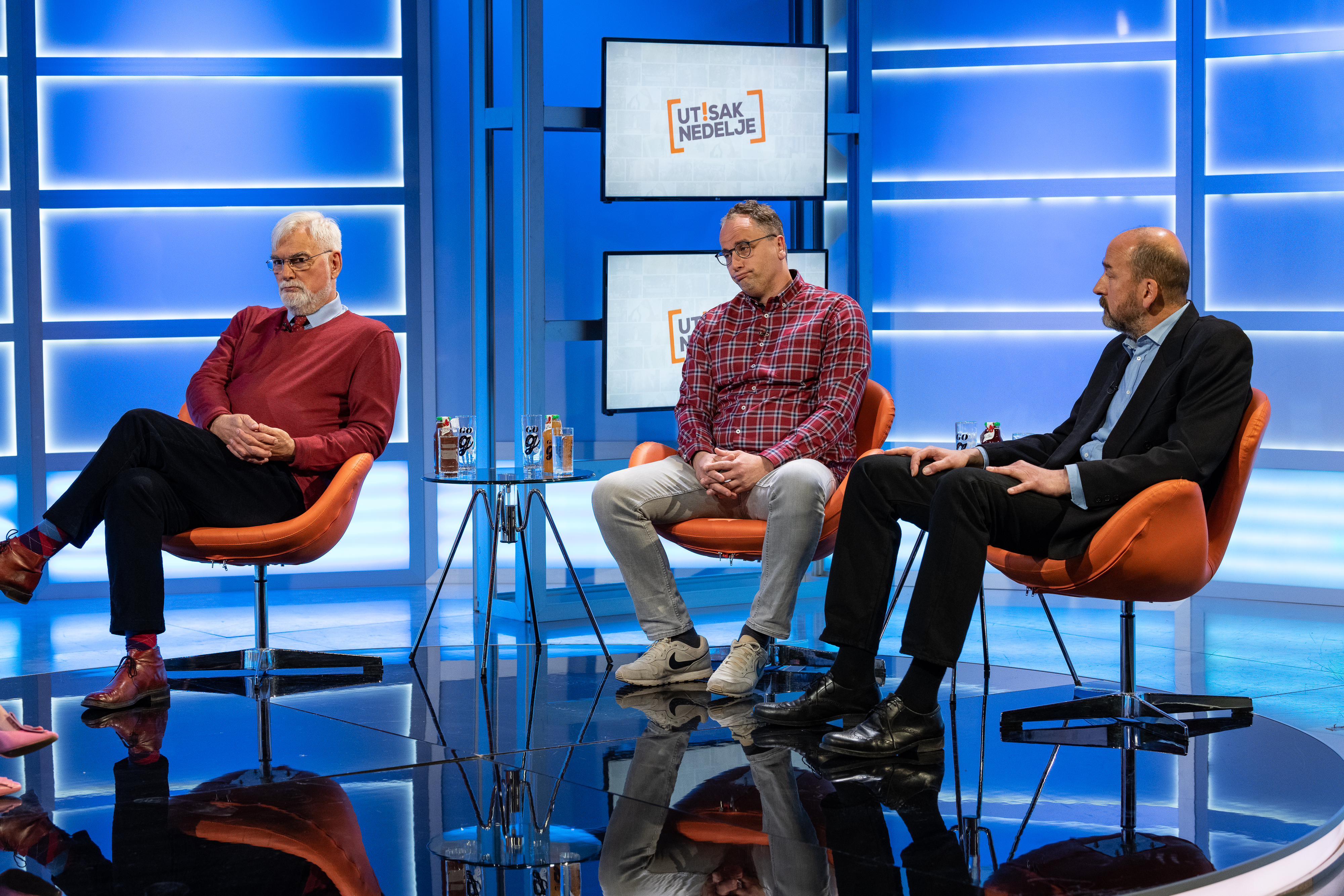 Beograd 30.05.2021. Boris Begović, Ognjen Radonjić, Radomir N. Saičić, emisija Utisak nedelje Foto: Ivan Dinić/Nova S