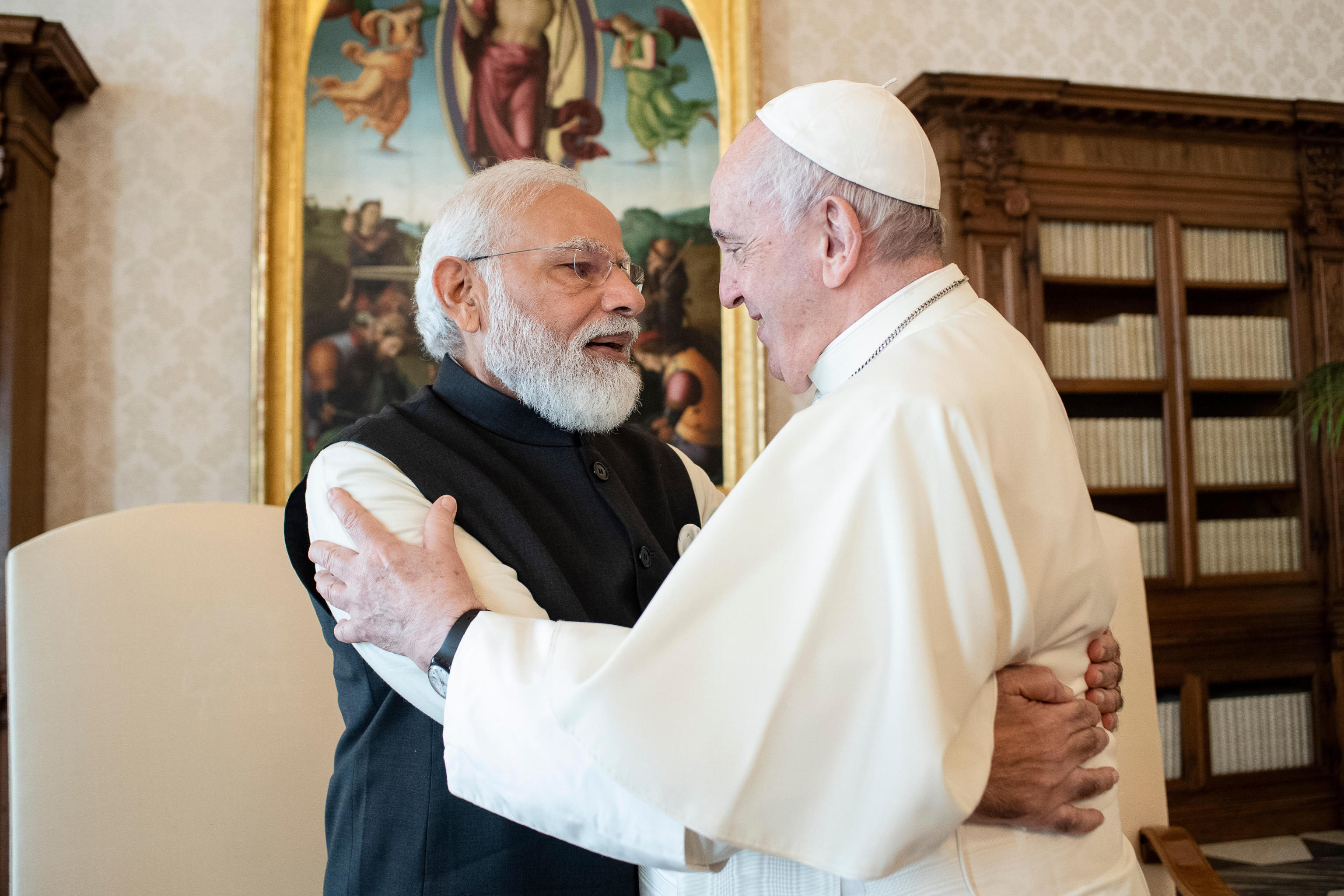 Indijski premijer Narendra Modi , Papa Franja Pope Francis meets Prime Minister of India Narendra Modi