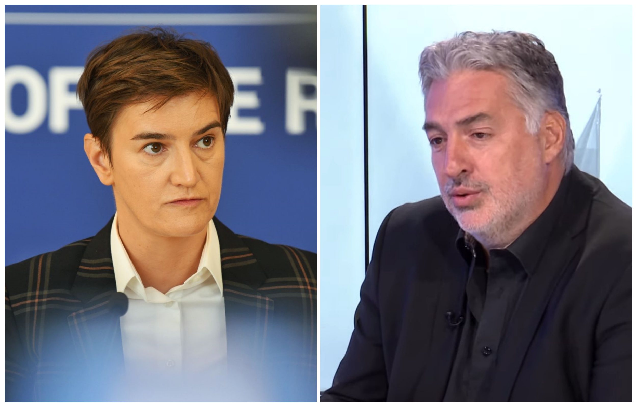 collage Ana Brnabić i dr Radan Stojanović