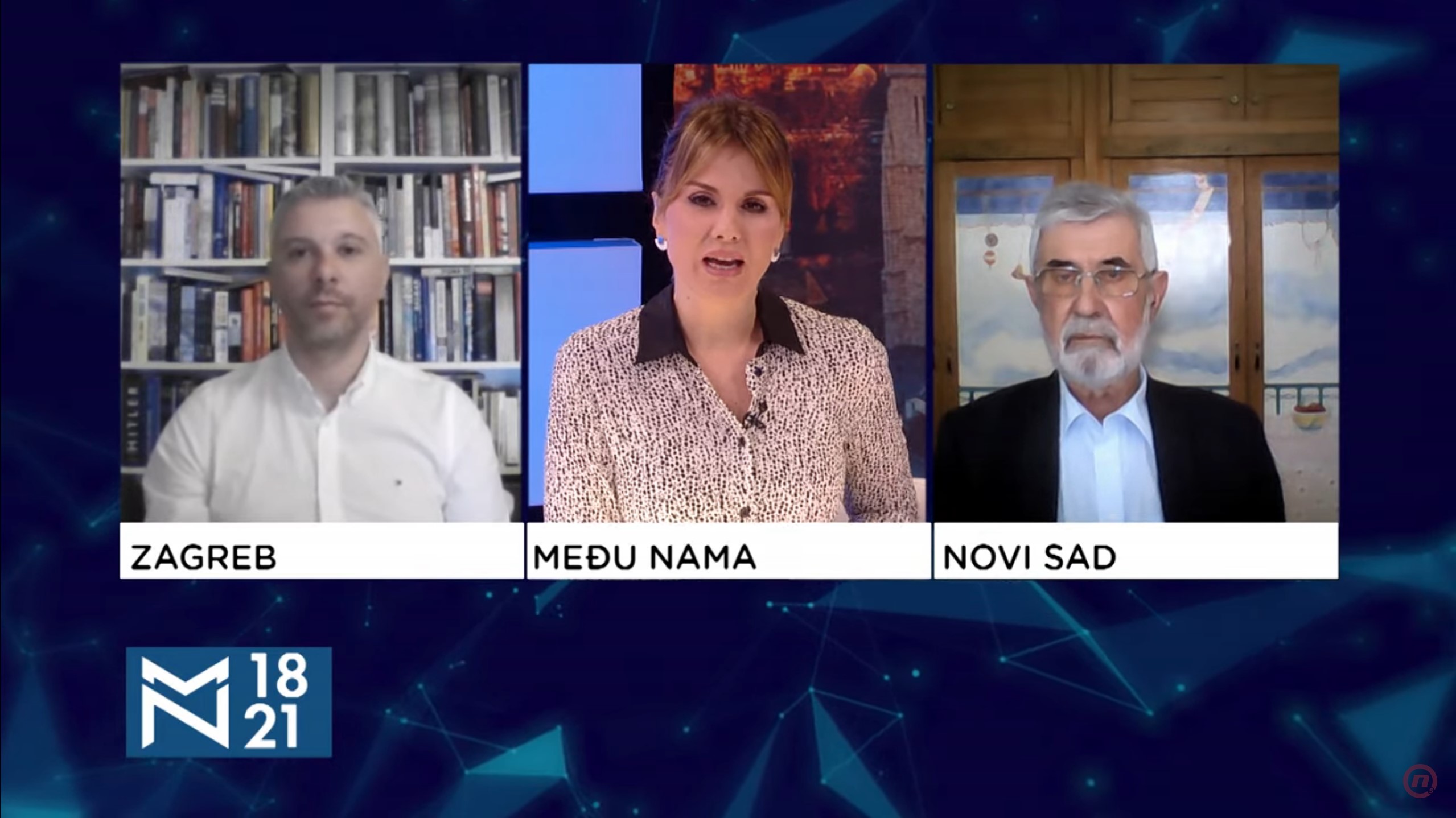 Hrvoje Klasić, Aleksandar Popov, protestne note, emisija Među nama, Medju nama Foto: NOVA S