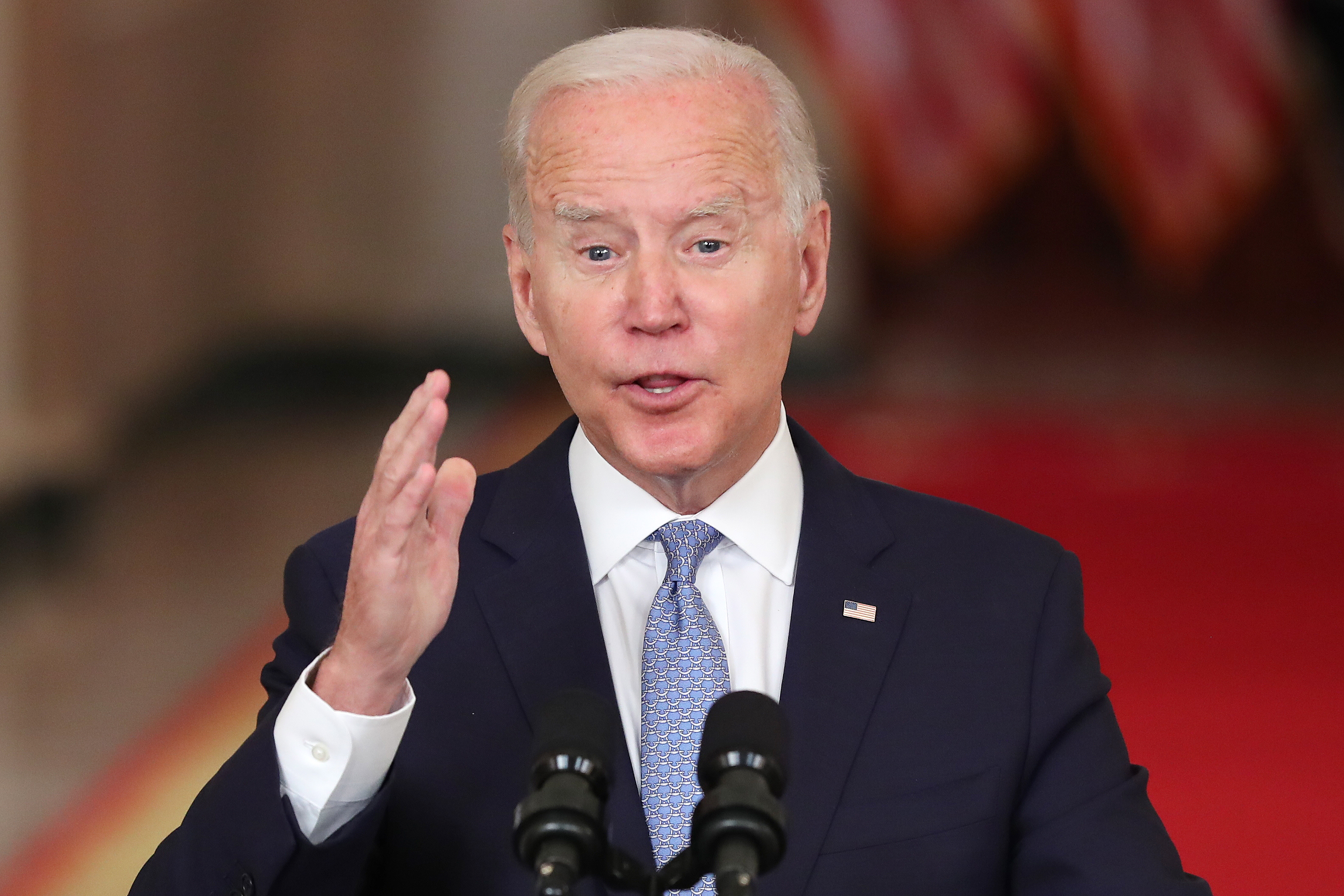 US President Joe Biden delivers remarks on the end of the war in Afghanistan