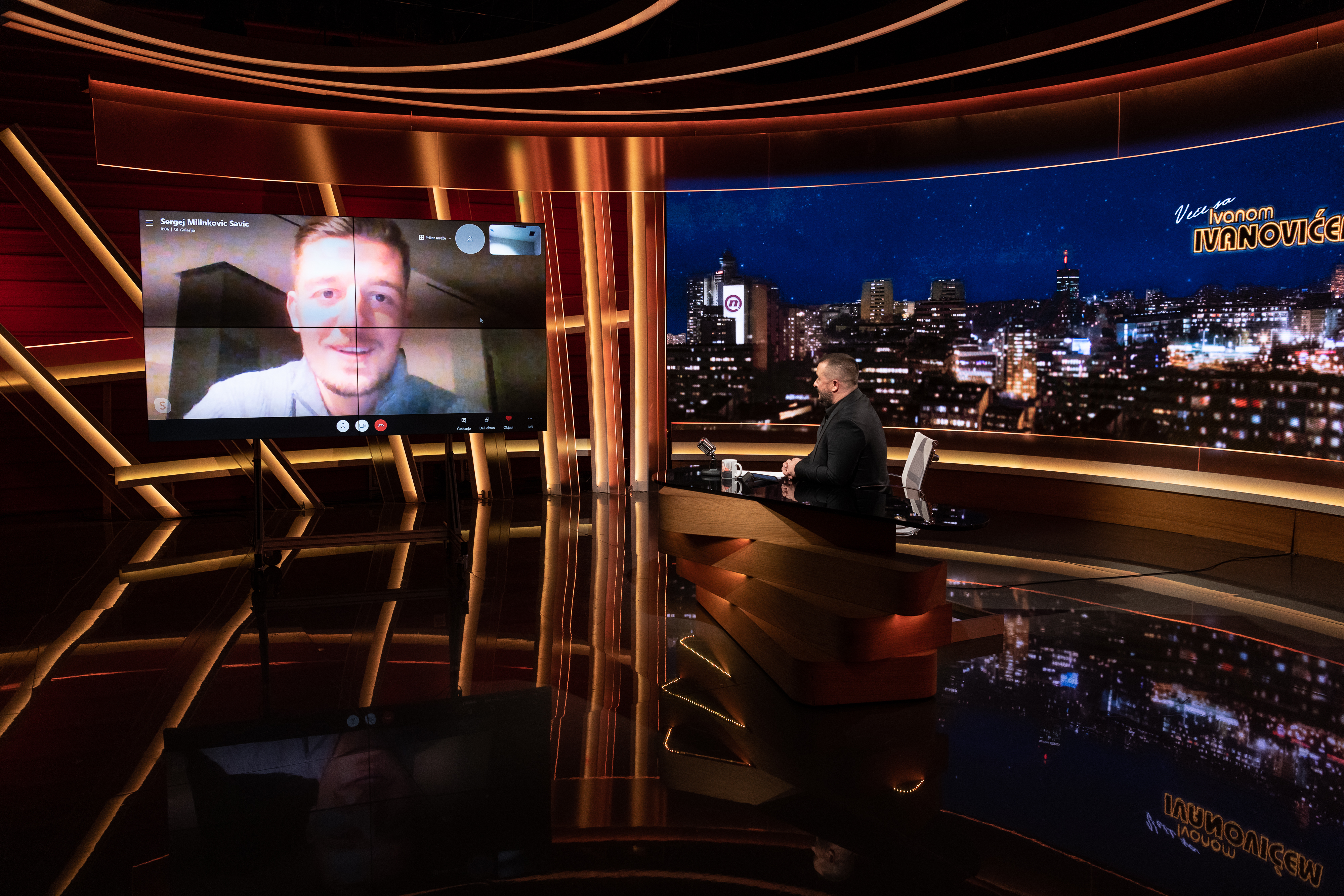 Sergej Milinković Savić, Ivan Ivanović, emisija Veče sa Ivanom Ivanovićem Foto: Ivan Dinić/Nova S