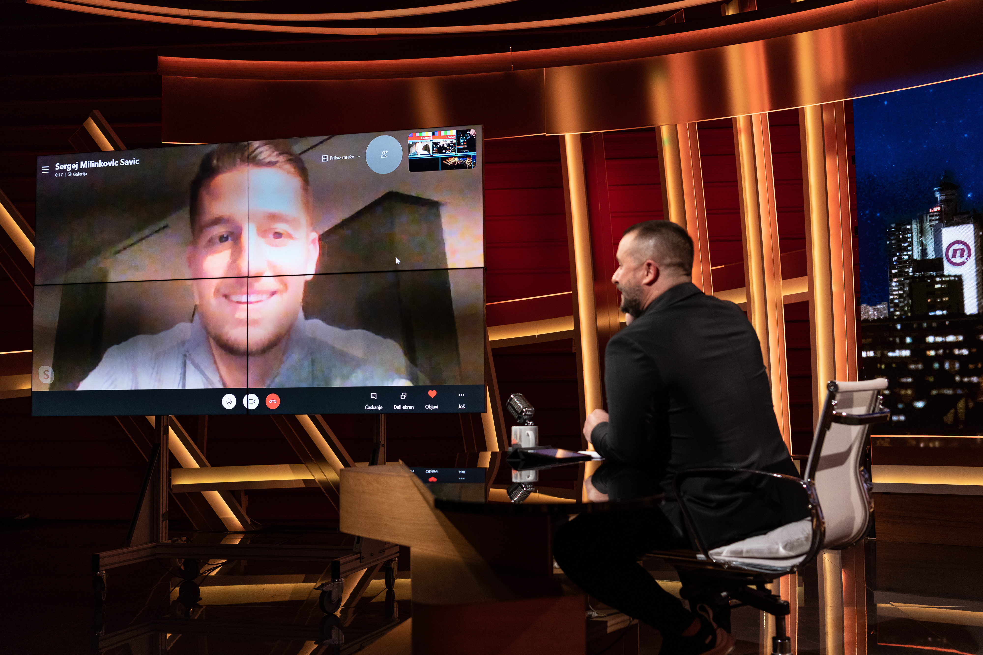 Sergej Milinković Savić, Ivan Ivanović, emisija Veče sa Ivanom Ivanovićem Foto: Ivan Dinić/Nova S