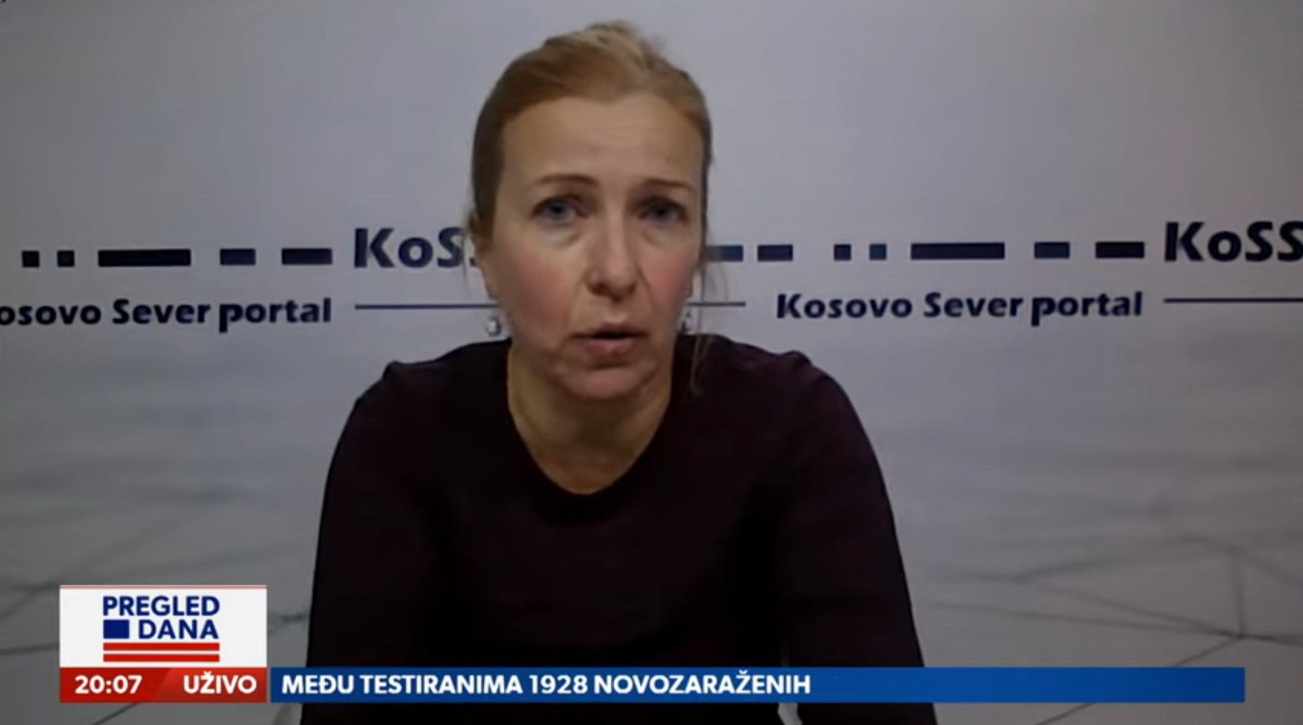 Tatjana Lazarević, emisija Pregled dana, prilog, Kosovo, izbori Foto:  Newsmax Adria