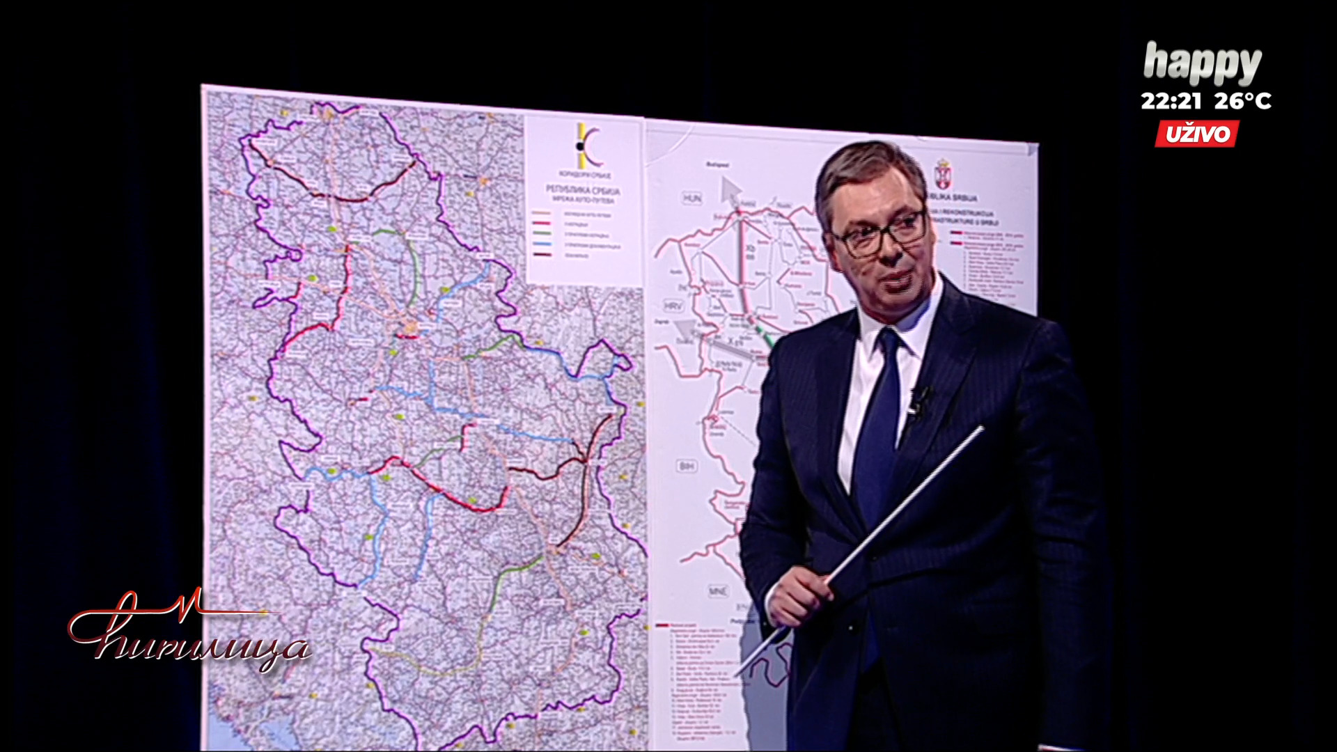 Aleksandar Vucic gost u emisiji Cirilica na televiziji Happy