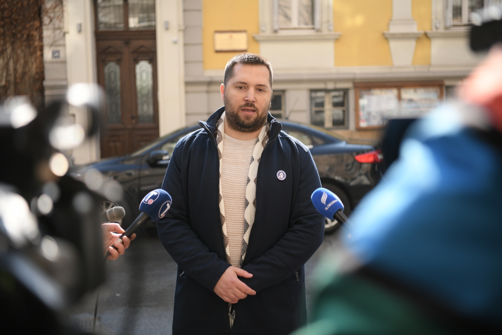 Beograd, 19.03.2021. Frilenseri, Udruženje radnika na internetu, ambasada Republike Severne Makedonije Foto: Dragan Mujan/Nova.rs