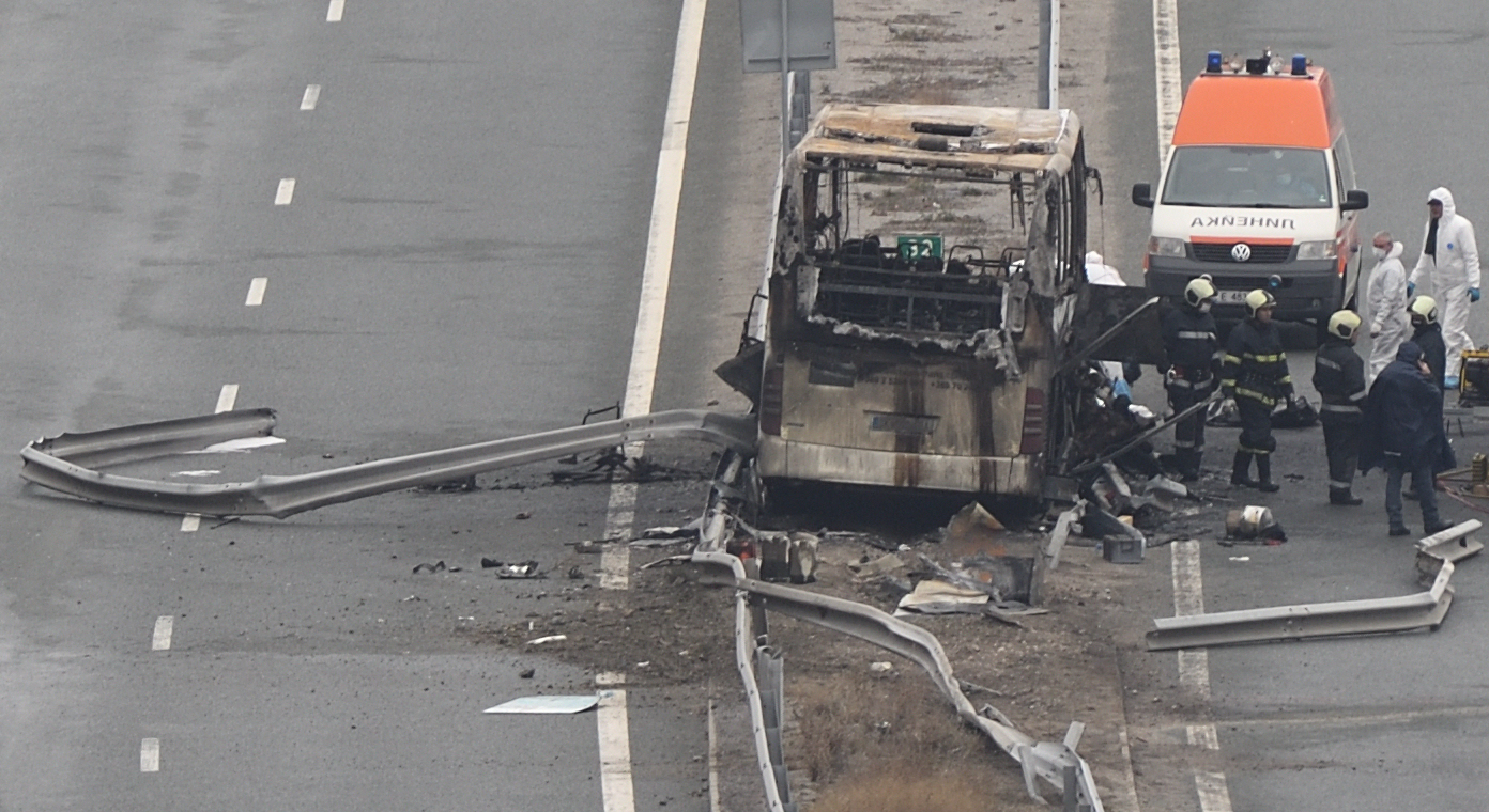 At least 45 killed as bus catches fire after crashing on highway in Bulgaria
