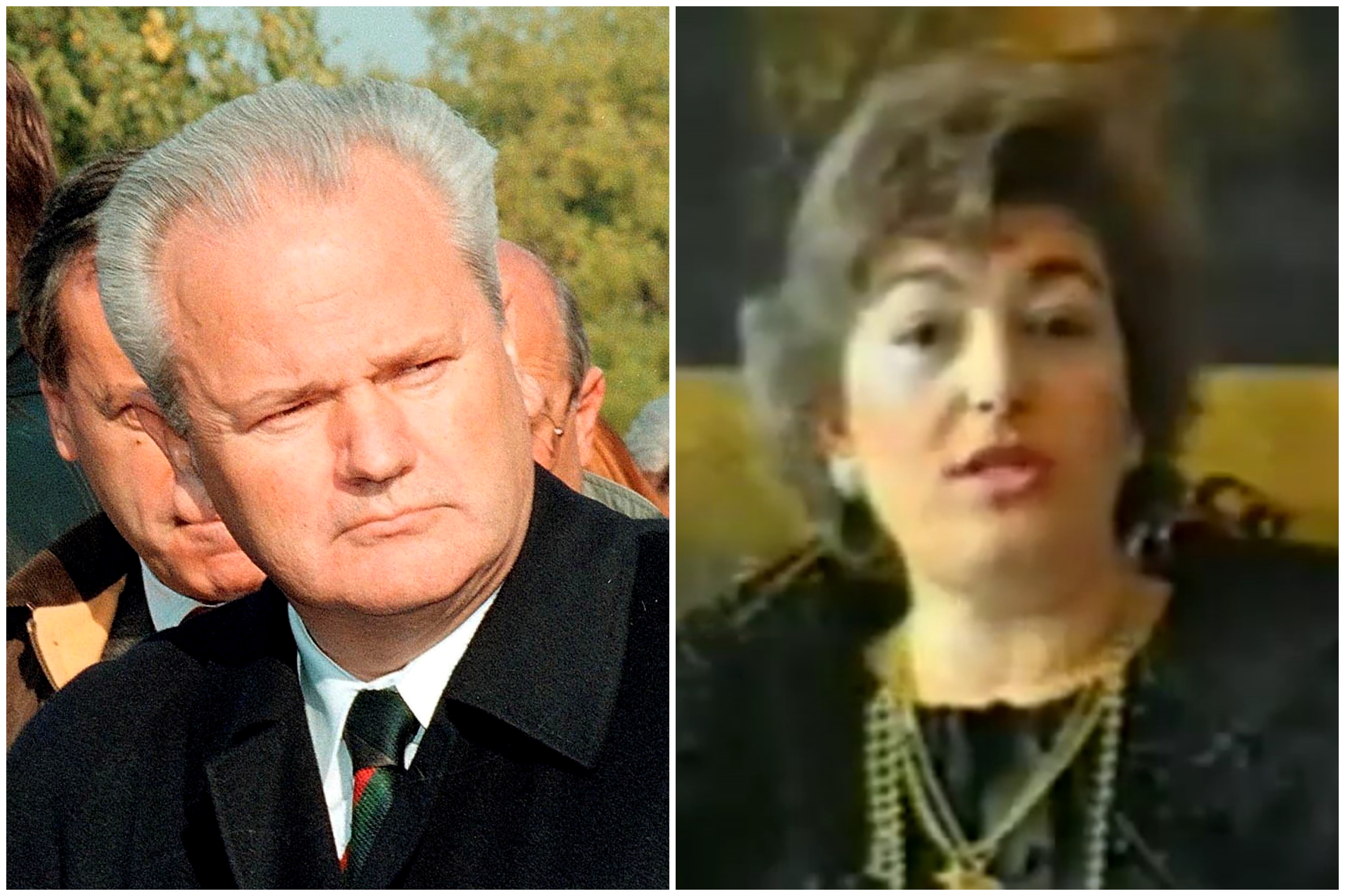 Slobodan Milošević, Dafina Milanović, kombo Foto: EPA/SASA STANKOVIC/Printscreen/YouTube/God Serbon