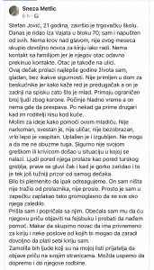 Stefan Jović Foto: Facebook/Sneza Metlic
Poslao Saša Stajić