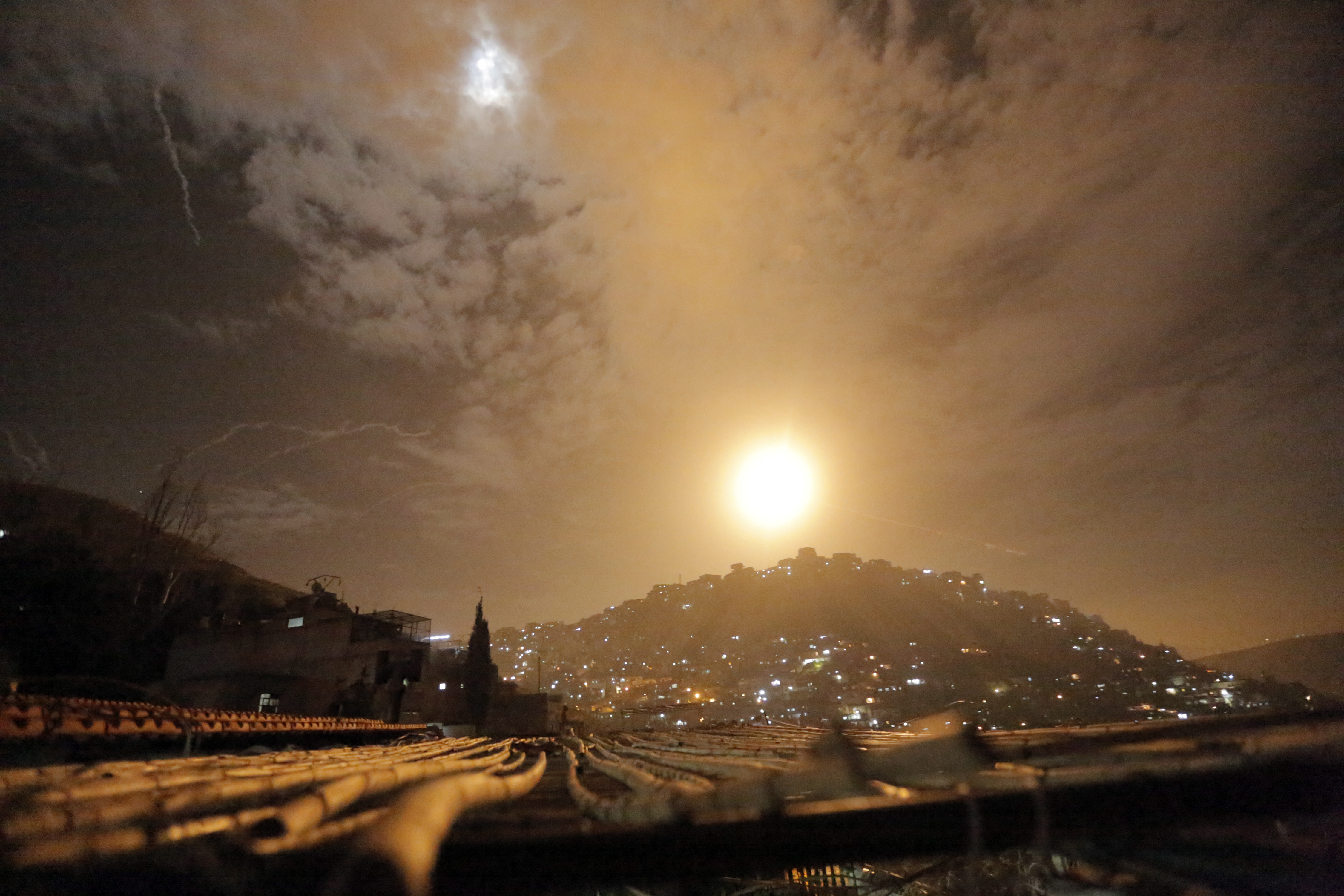 Syrian air defenses repell Israeli attack in Damascus