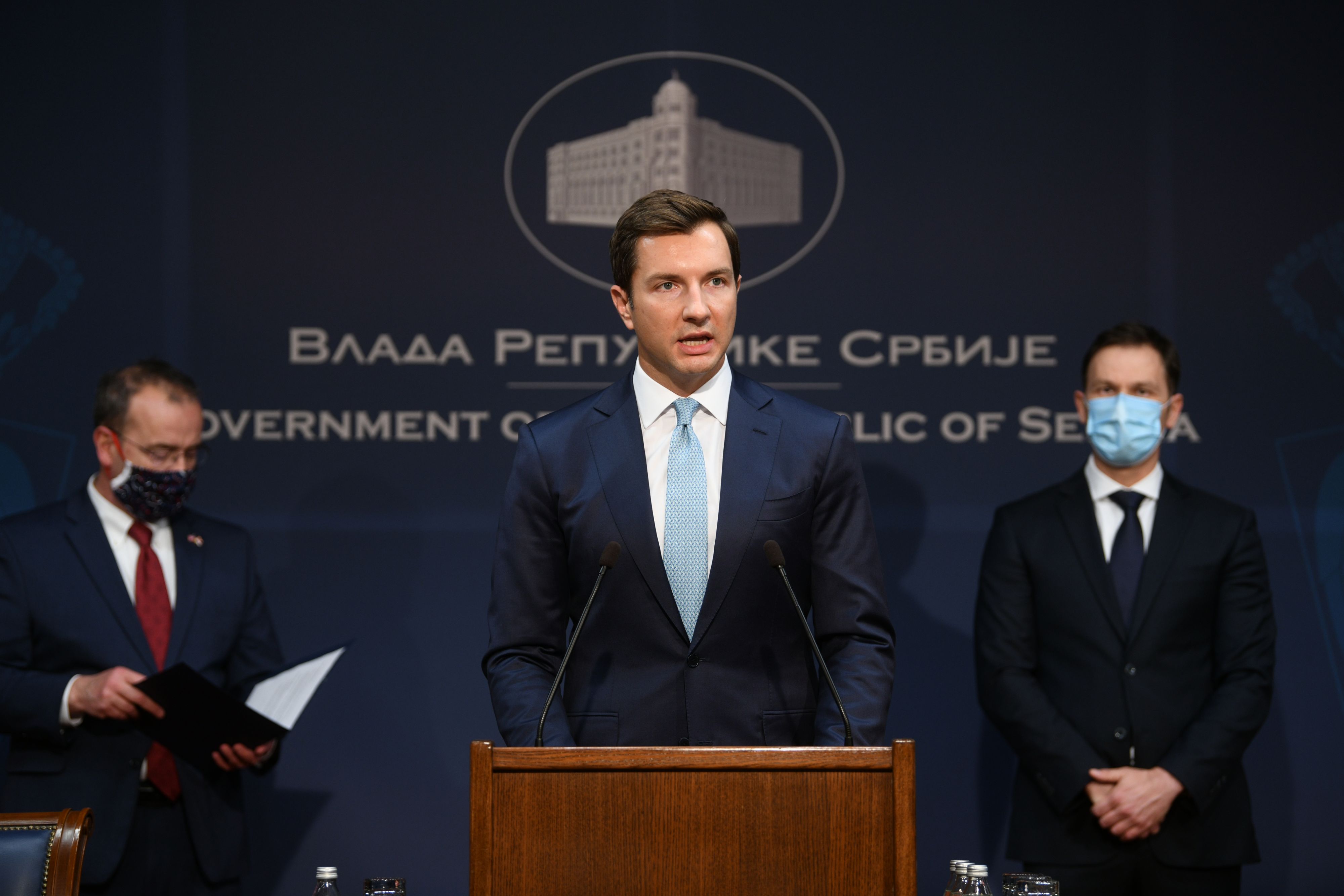 Beograd, 21.01.2021. Vlada Srbije, Sinisa Mali, Entoni Godfri, Međudržavni sporazum o podsticanju investicija, potpisivanje, Džon Jovanović Foto: Filip Krainčanić/Nova.rs
