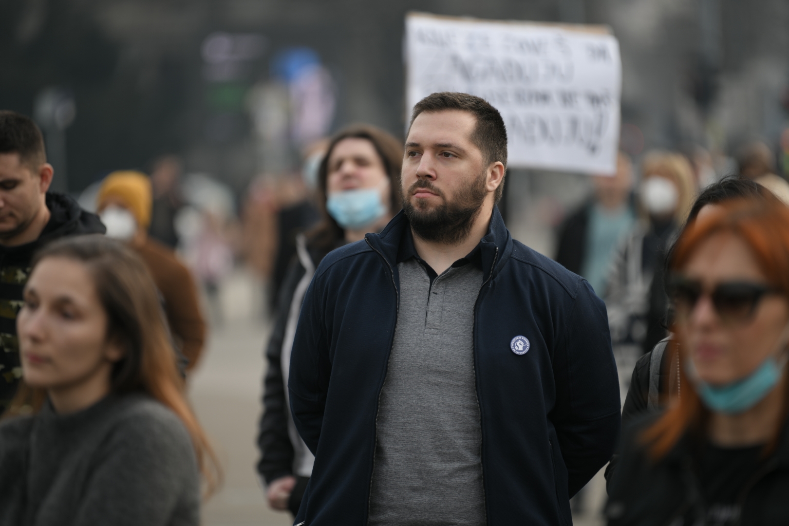 Beograd 06. februar 2021. Protest malih privrednika ispred Skupstine Srbije Foto:Dragan Mujan/Nova.rs