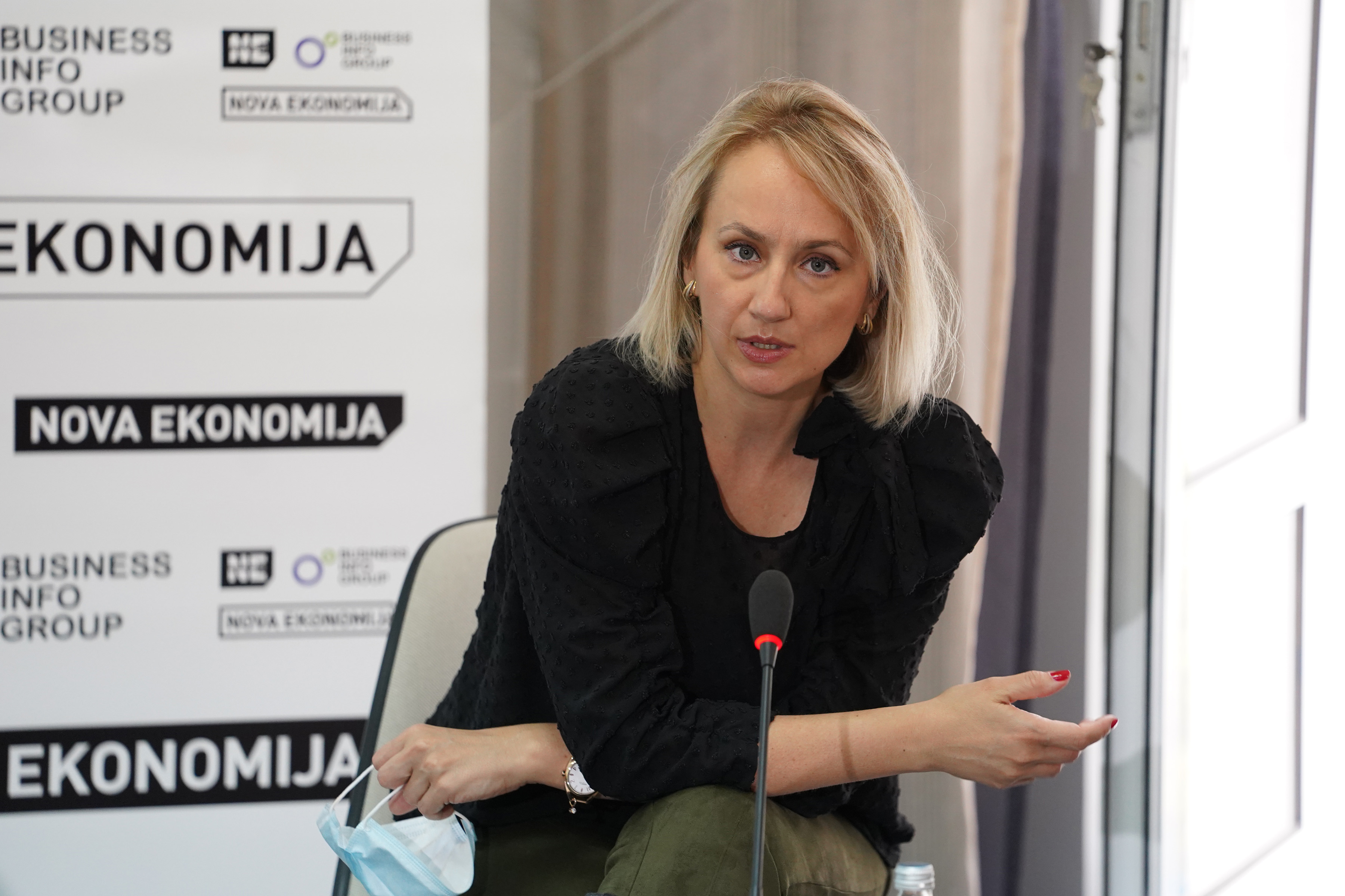 Beograd, 16. oktobra 2020. - Za program "Moja prva plata" za nedelju dana prijavilo se 10.000 mladih. Jelena Zarkovic na konferenciji "Gde ce se zaposliti generacije iz karantina?"    FOTO TANJUG / DRAGAN KUJUNDZIC/ an