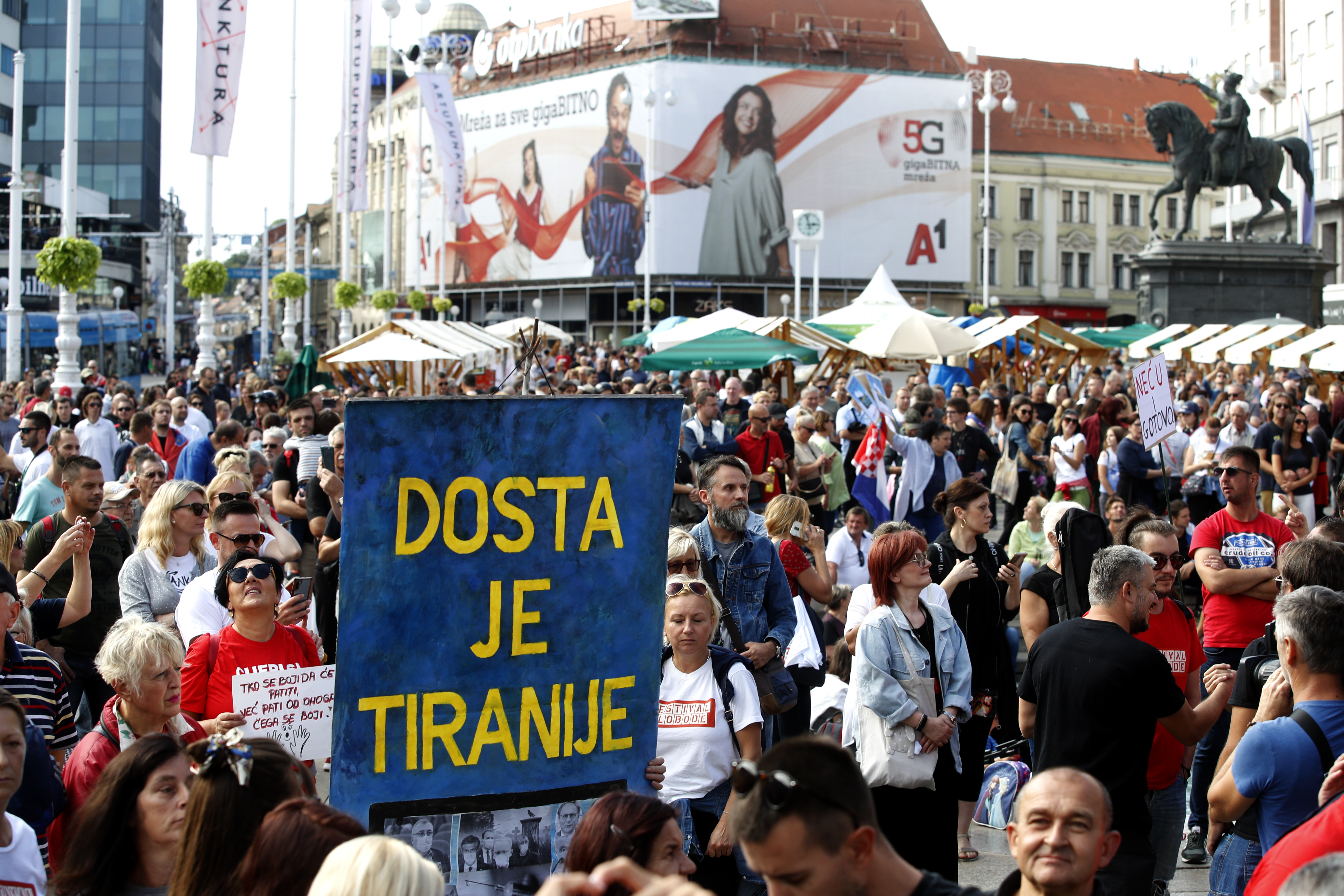 Anti COVID-19 measures protest in Croatia
