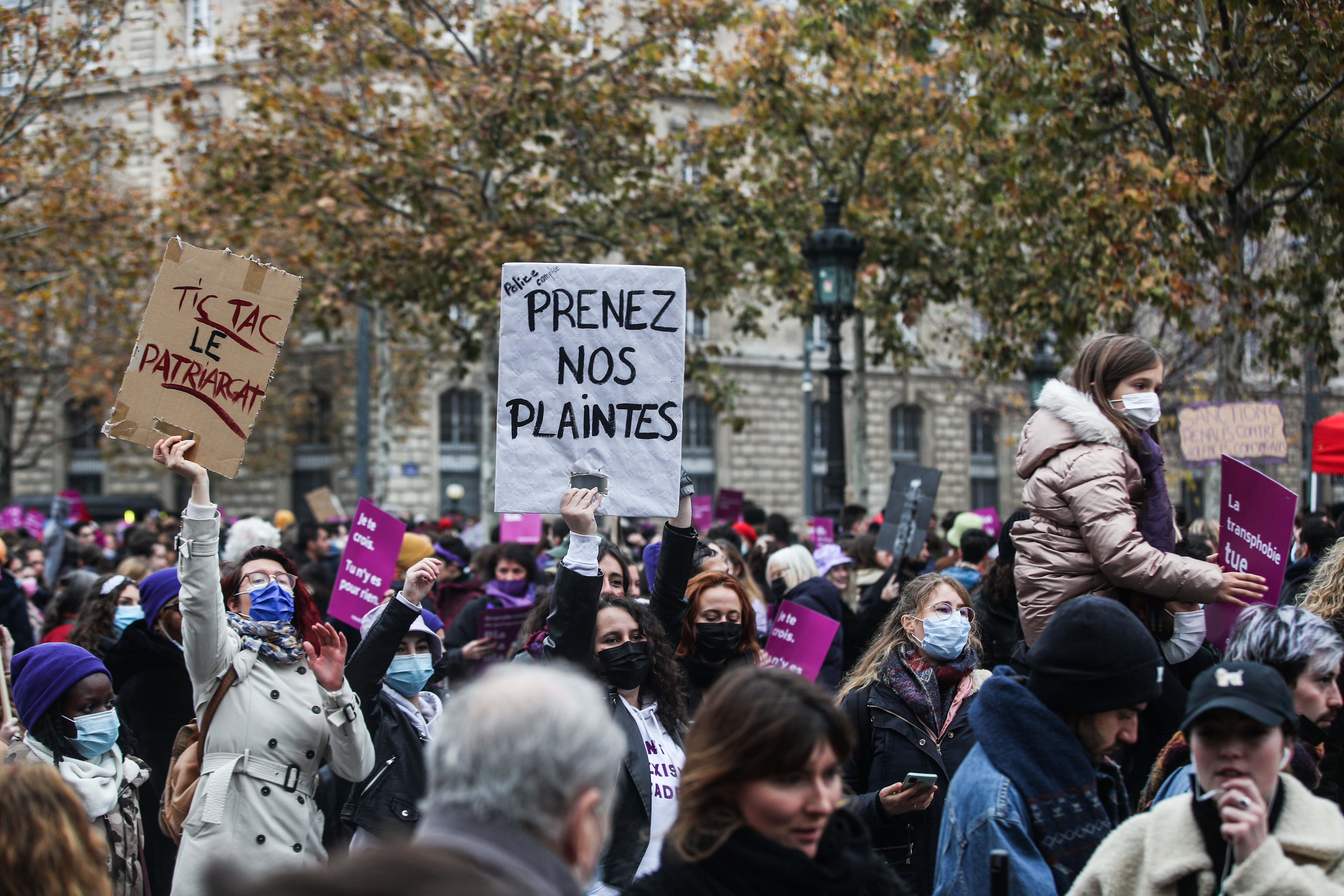 Protest in Paris against sexual and sexist attacks on women