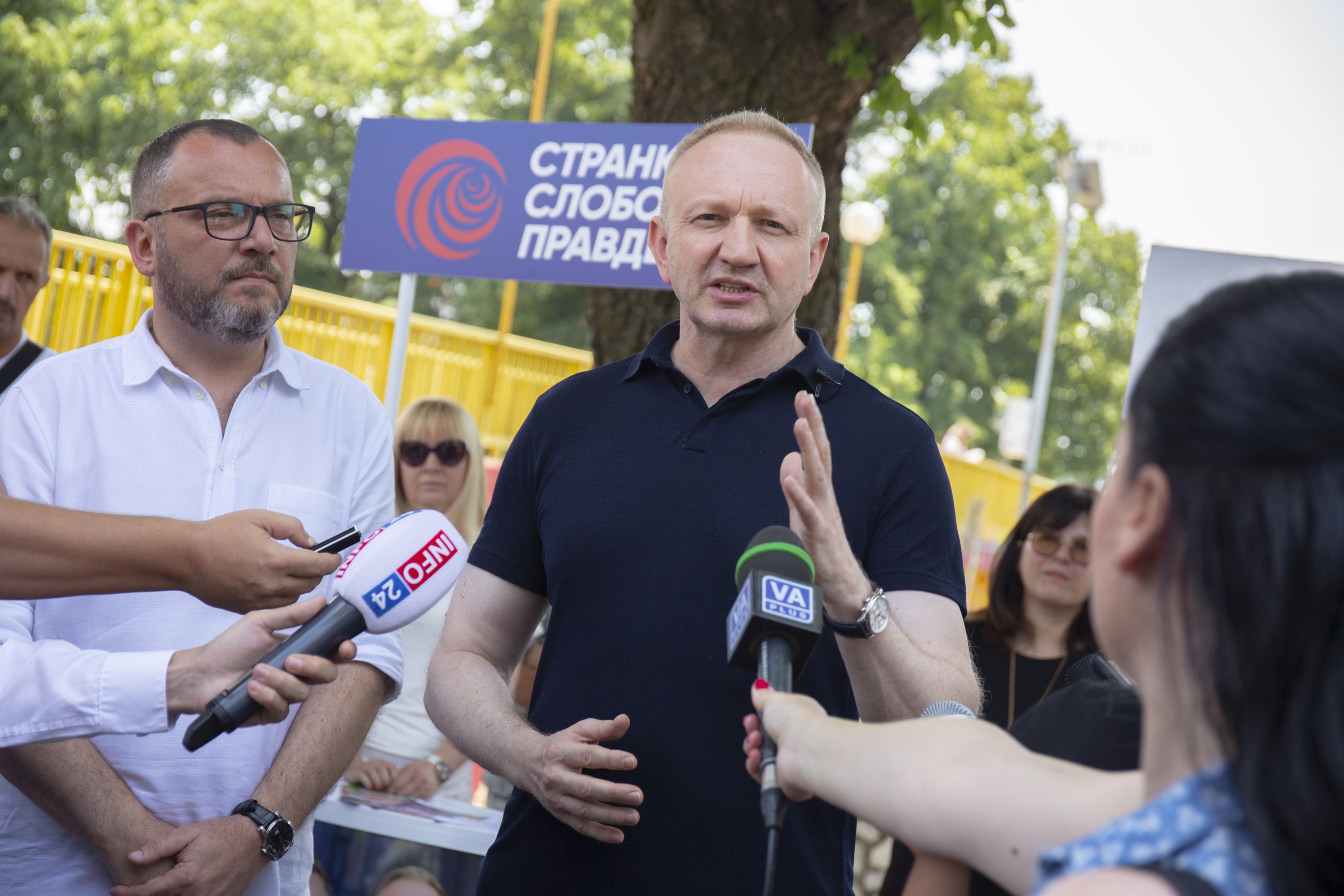 Valjevo 10.07.2021. Marinika Tepić i Dragan Đilas, Dragan Djilas, Stranka slobode i pravde, SSP Foto: Jovan Marković/Stranka slobobde i pravde