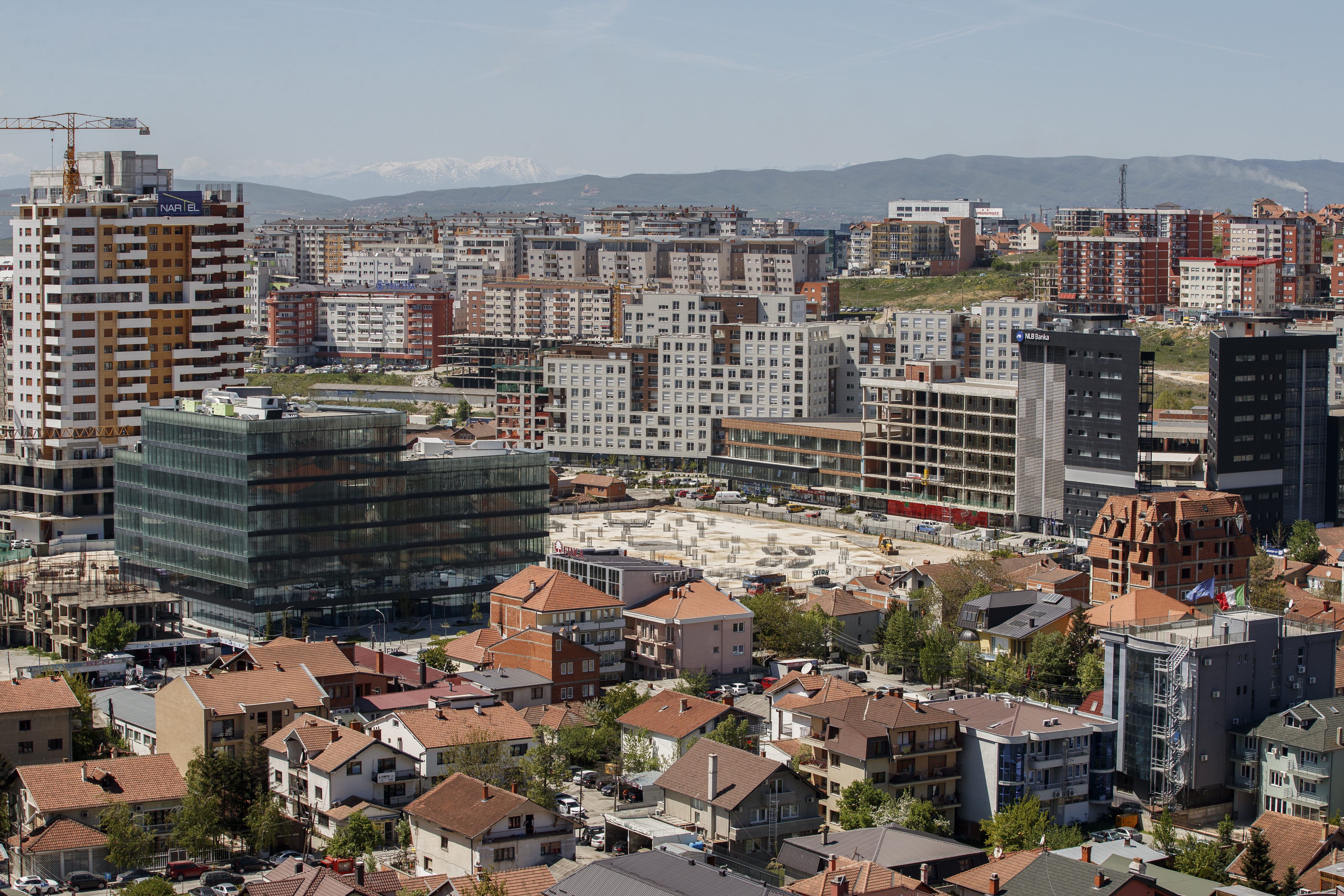 Residential apartment and business complex under construction in Pristina
