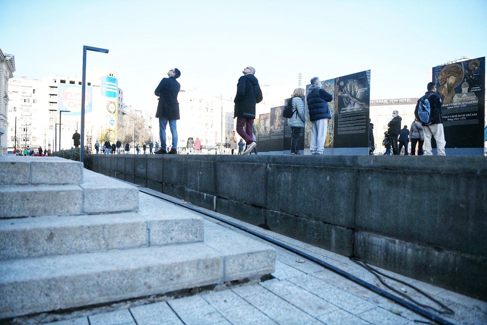 Beograd 30. januar 2021. Zeleznicka stanica plato Savski trg stepeniste Foto:Vesna Lalić/Nova.rs