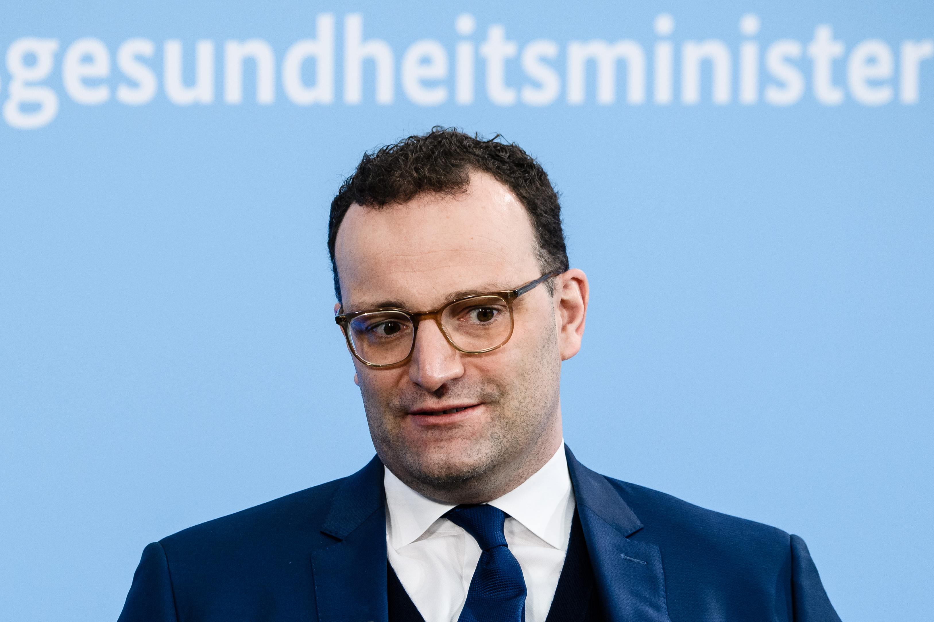 German Health Minister Jens Spahn talks with citizens about coronavirus issues