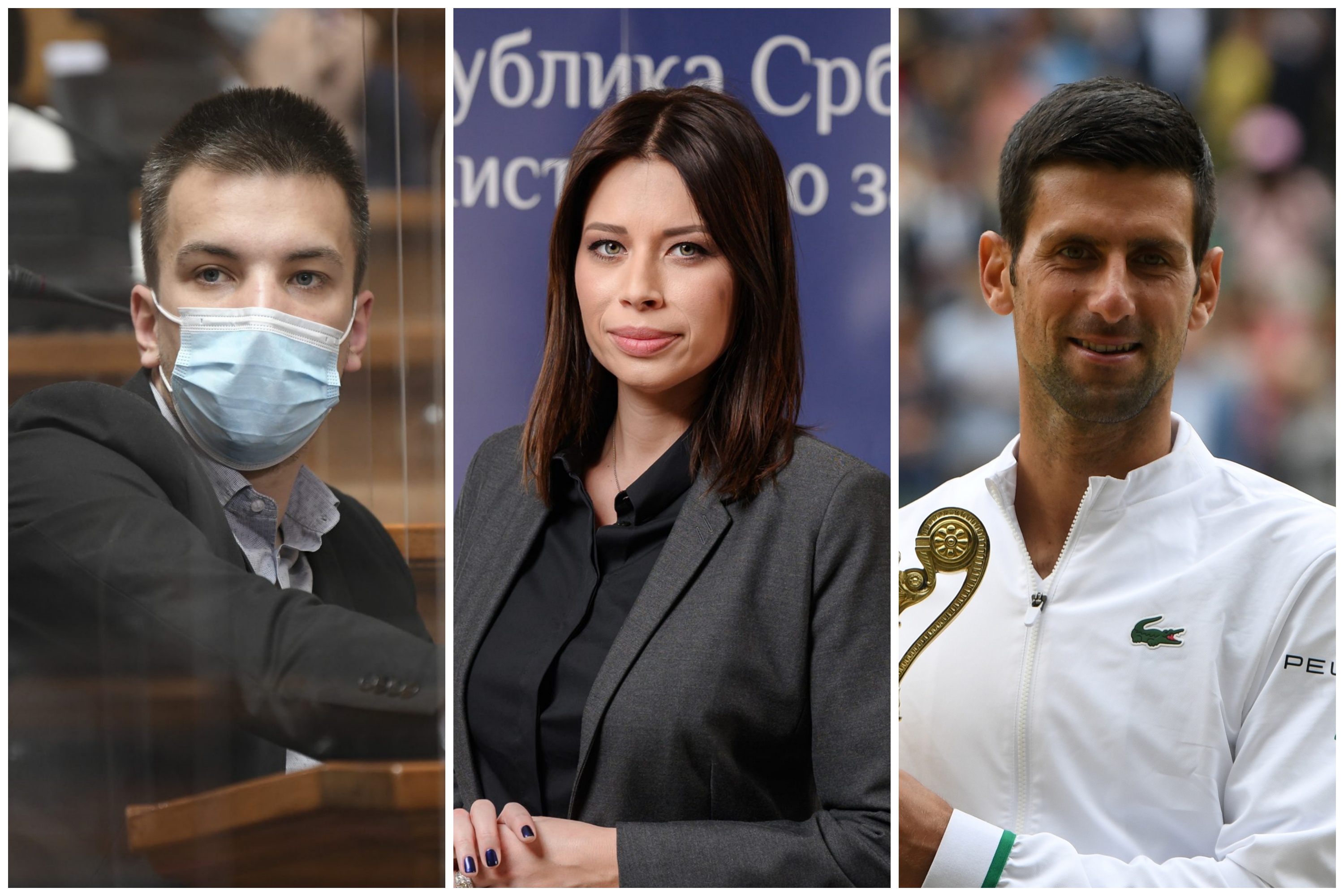 Janko Langura, Irena Vujović, Novak Đoković Foto: Dragan Mujan/Nova.rs/Ministarstvo zaštite životne sredine/EPA-EFE/NEIL HALL