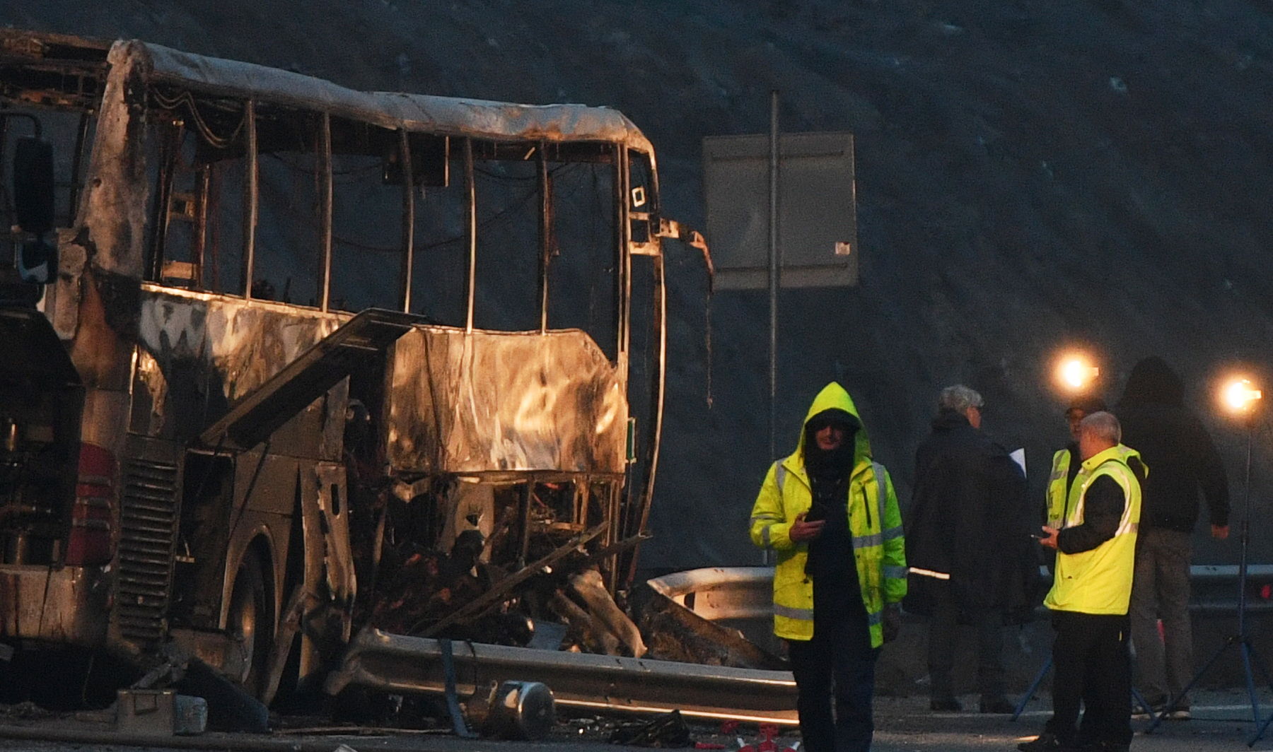 At least 45 people killed in bus fire on highway in Bulgaria