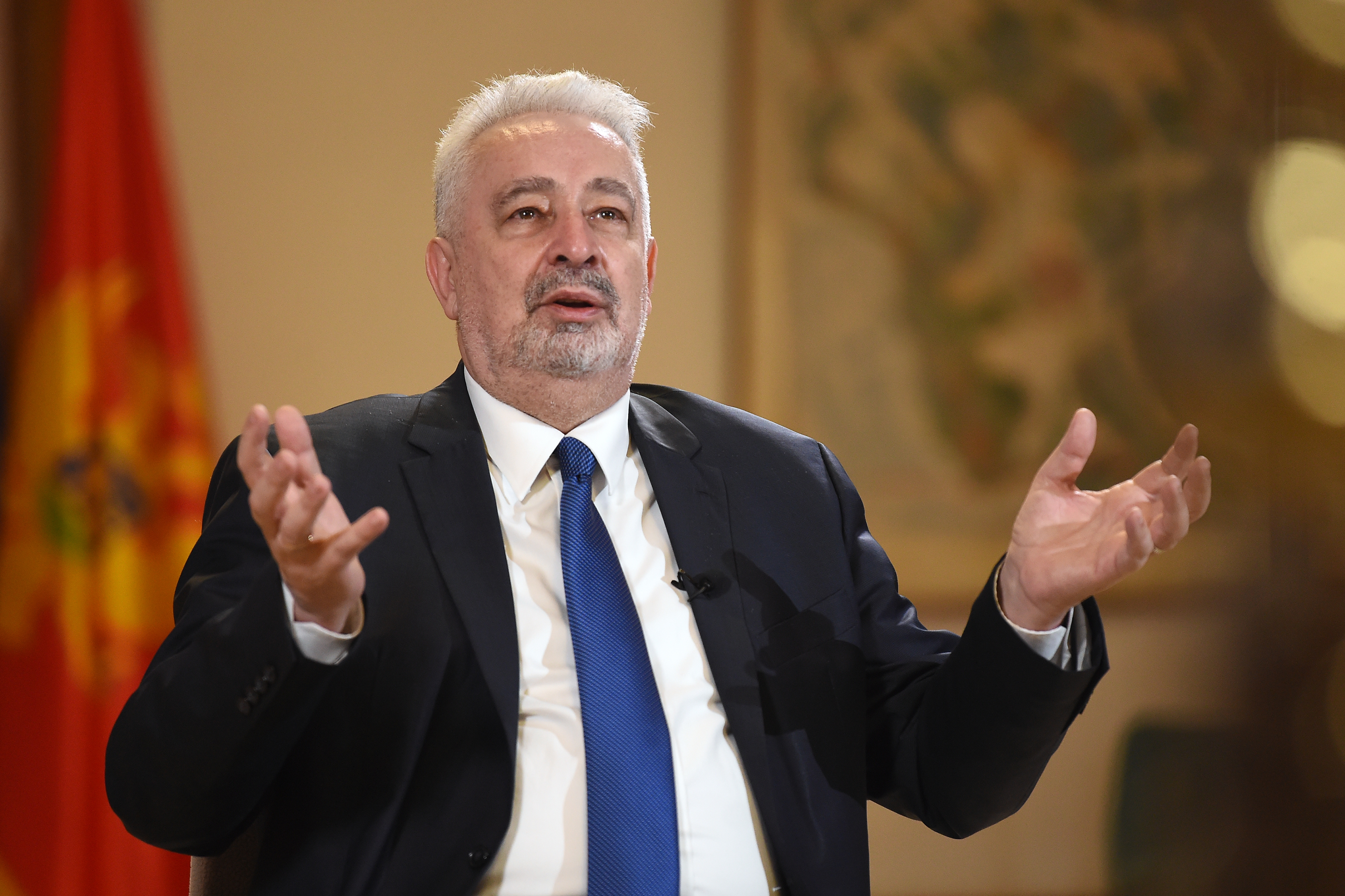 Beograd, 3. novembra 2021 - Intervju sa predsednikom Vlade Crne Gore Zdravkom Krivokapicem. FOTO TANJUG/ MILOS MILIVOJEVIC/bs