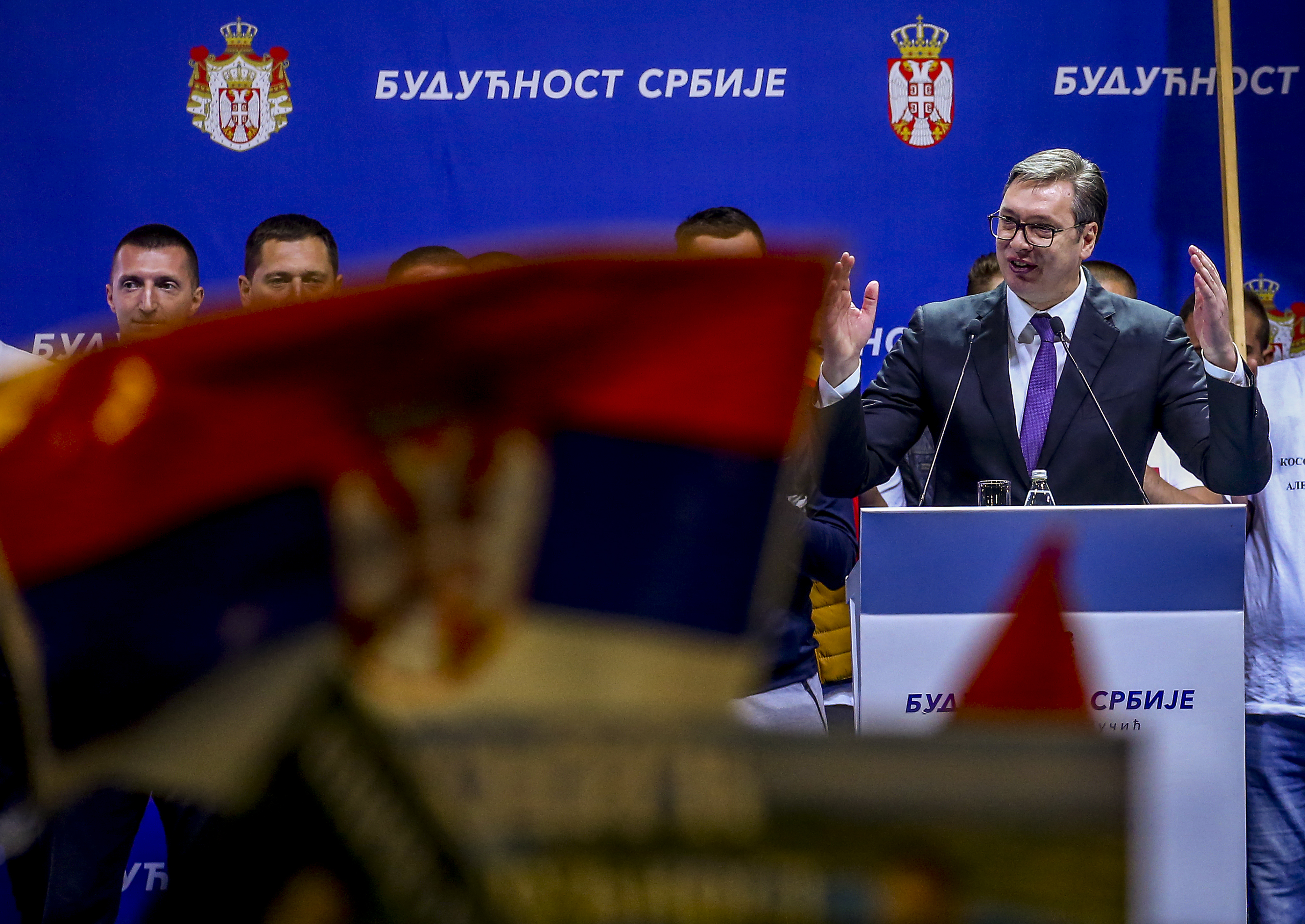 19.04.2019. Aleksandar Vučić, kampanja, Budućnost Srbije, pristalice, simpatizeri Foto: EPA-EFE/ANDREJ CUKIĆ