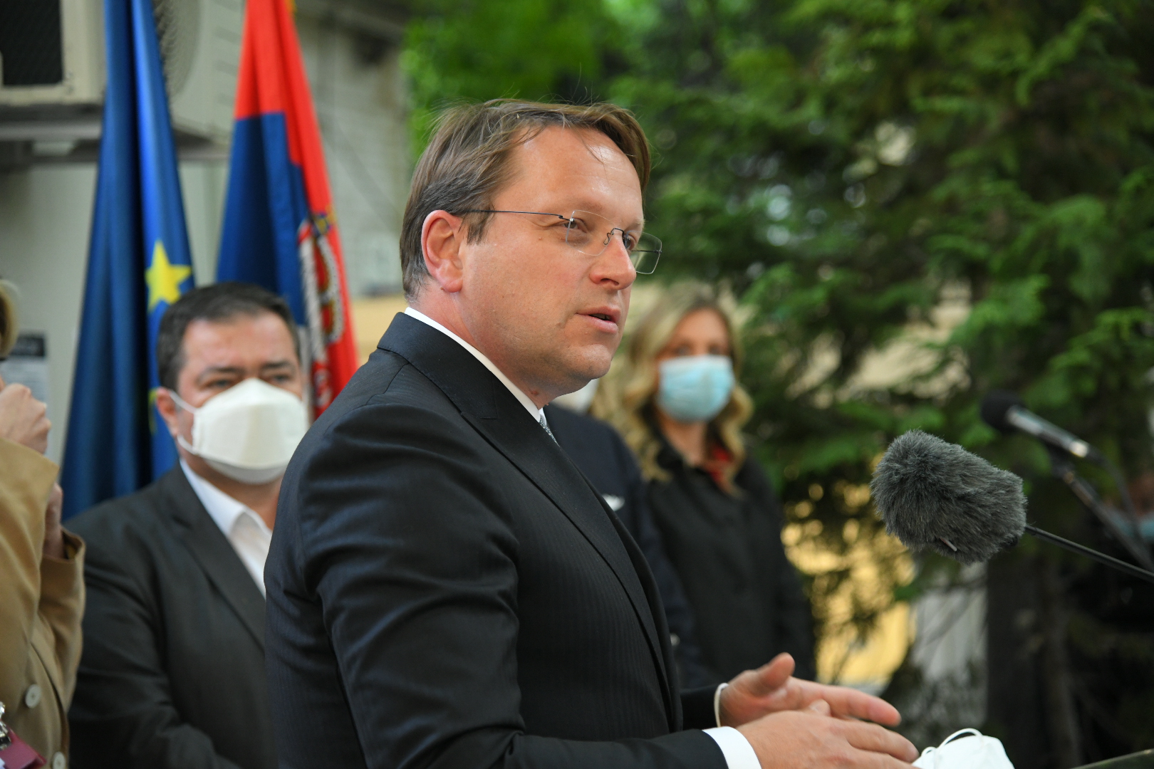 Beograd 03. maj 2021. Evropski komesar za prosirenje Oliver Varhelji (Oliver Varhelyi) poseta Institutu za javno zdravlje Dr Milan Jovanović Batut Foto:Nemanja Jovanović/Nova.rs