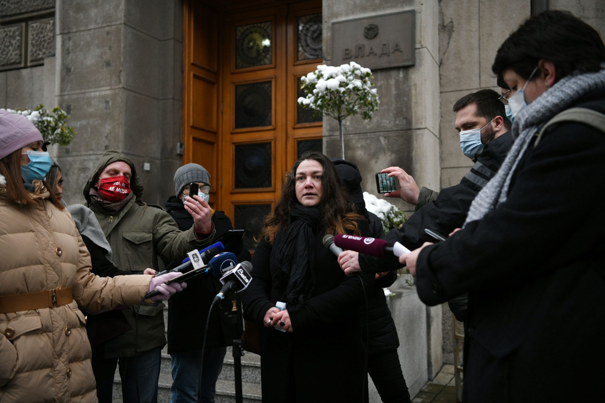 Beograd 12. januar 2021. Protest frilensera ispred Vlade Srbije Foto:Filip Krainčanić/Nova.rs