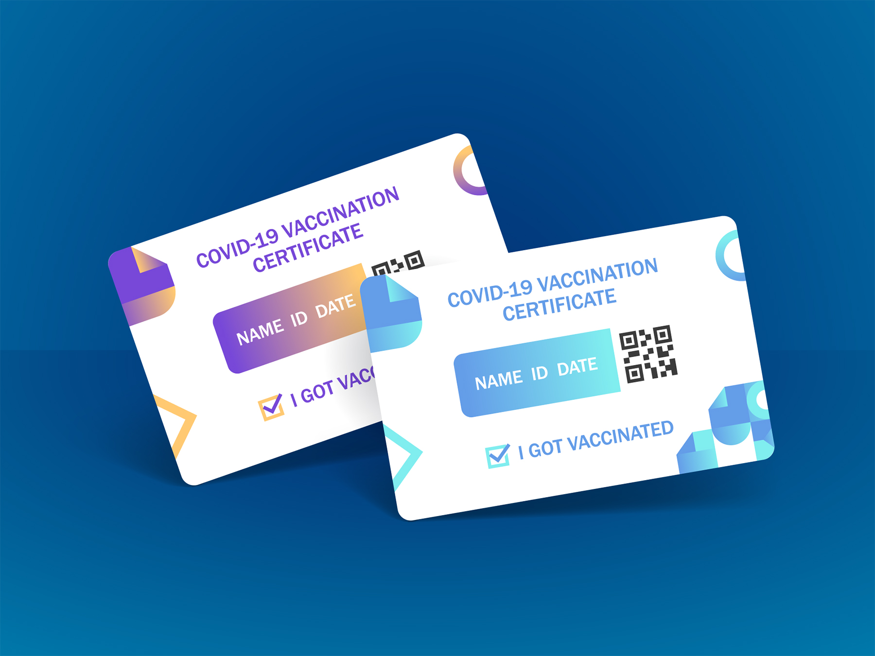 kovid propusnica  Vaccine Certificate Illustration. Vaccine Card or Passport Desig
