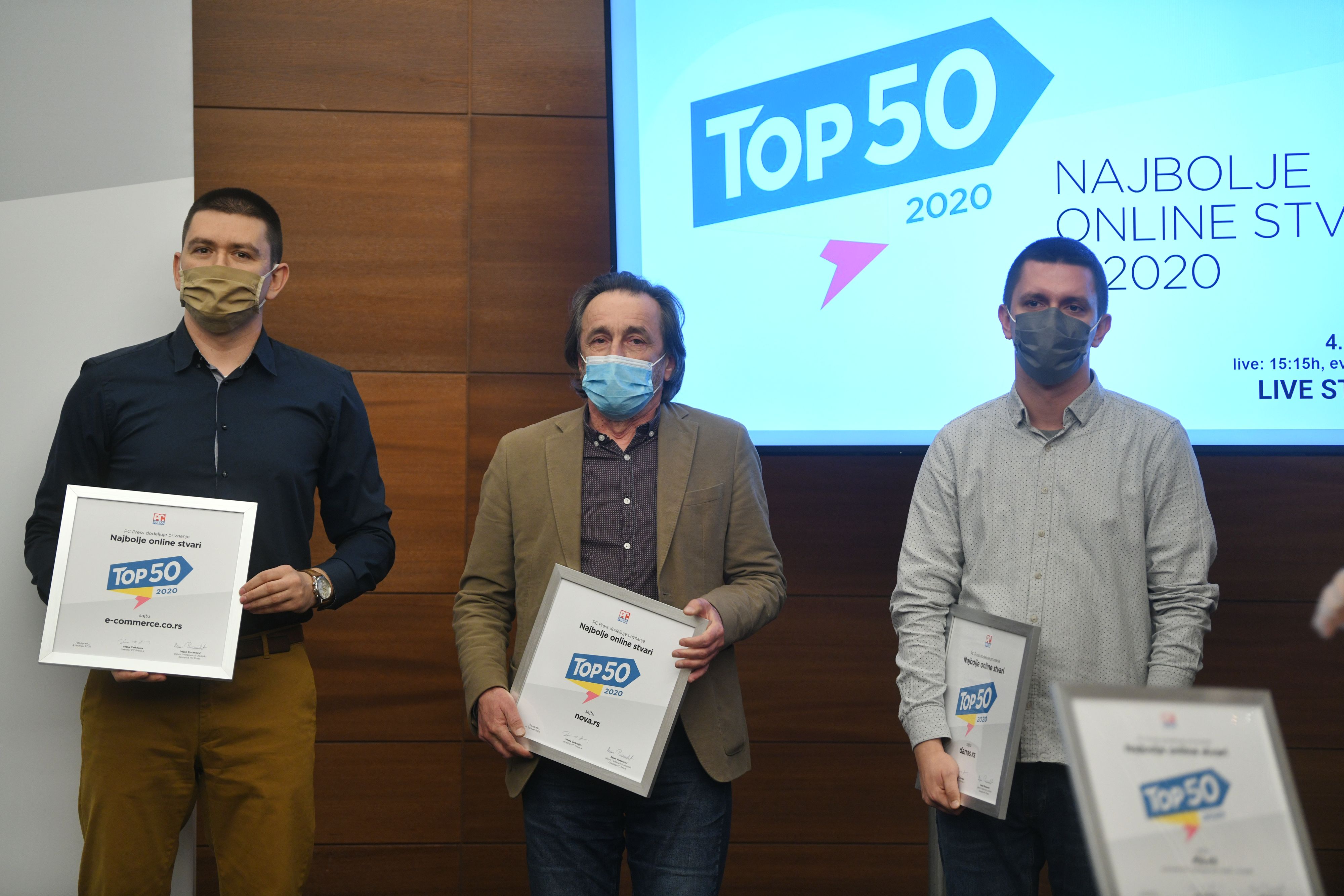 Beograd 04.02.2021. Veselin Simonović, Vesa Simonović, nagrada, portal Nova.rs, Pc press top 50 dodela priznana i nagrada Foto: Filip Krainčanić/Nova.rs