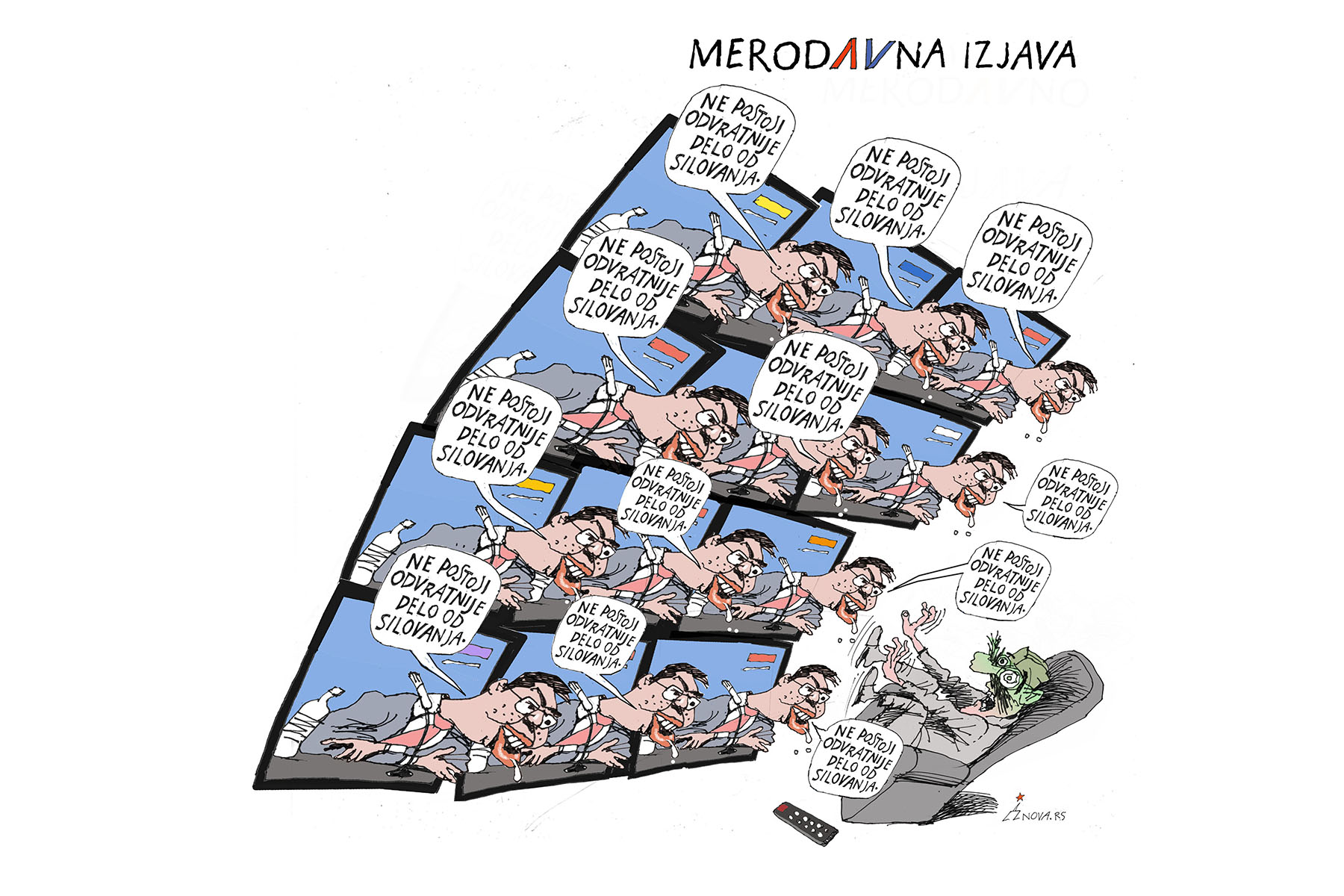Merodavna izjava, Karikatura: Dušan Petričić/Nova.rs