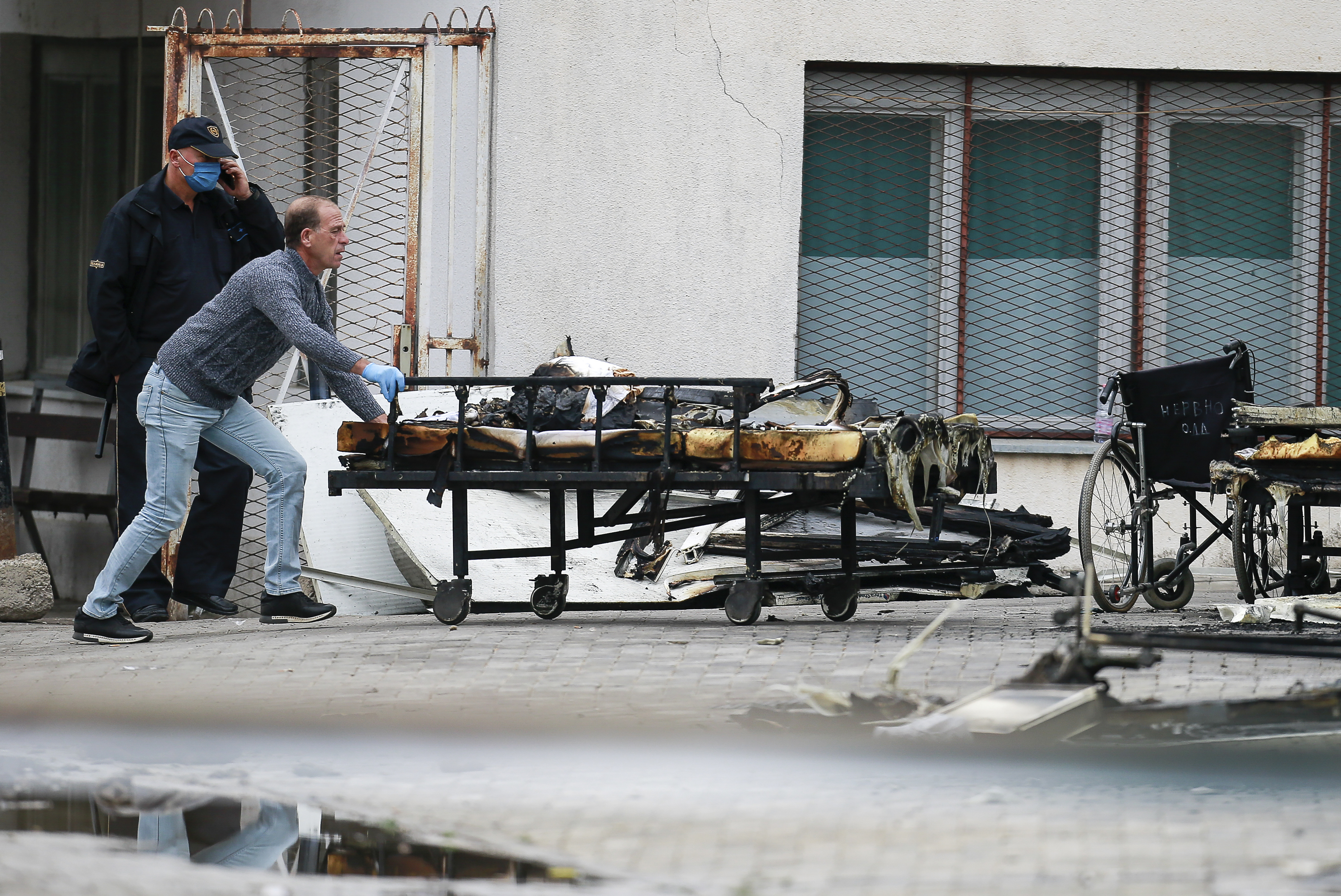 Virus Outbreak North Macedonia Fire Tetovo Severna Makedonija pozar kovid bolnica