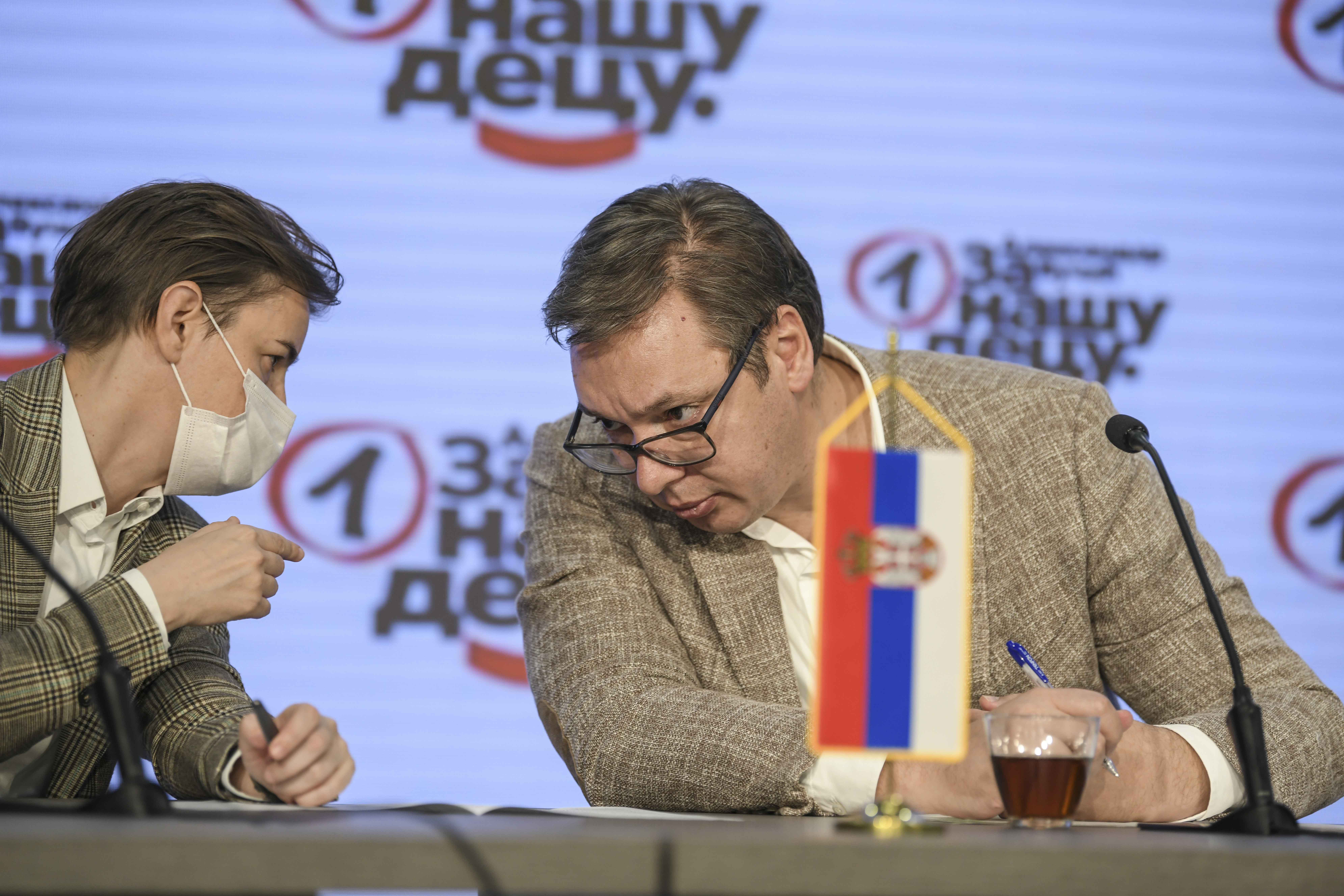 Beograd 25.10.2020. Ana Brnabić, Aleksandar Vučić. Sednica predsedništva, skupština Srpske napredne stranke, SNS, Srpka napredna stranka Foto: Dragan Mujan/Nova.rs