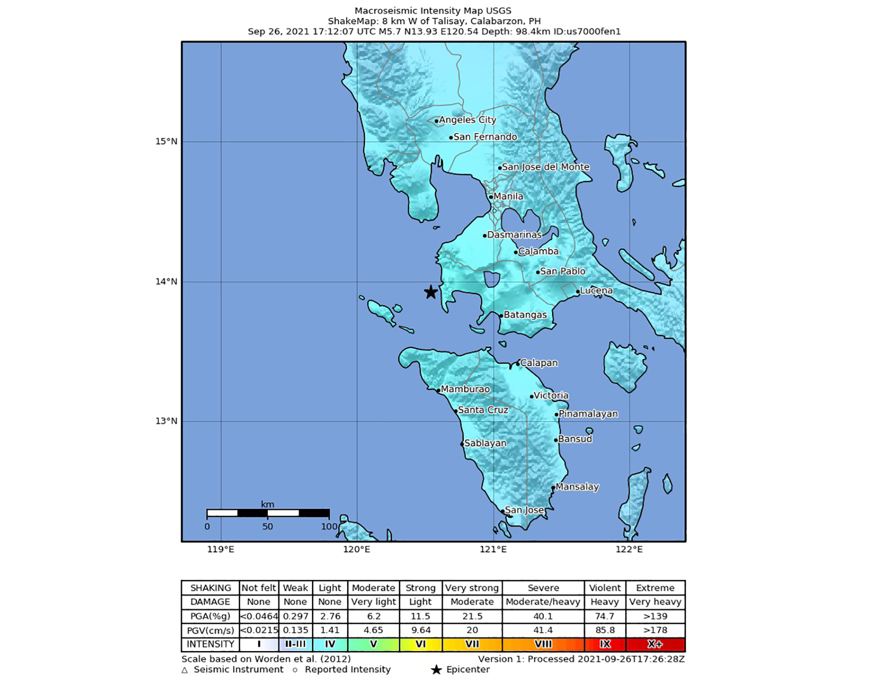 5.7-magnitude earthquake hits Philippines