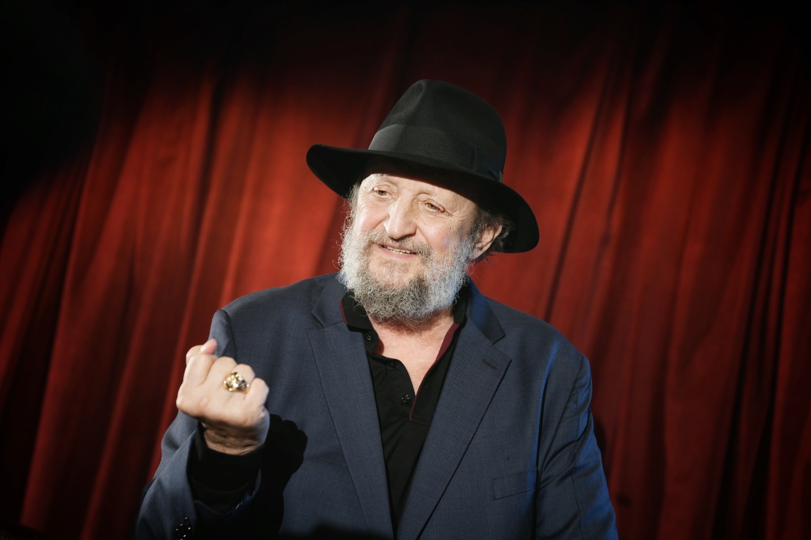 Beograd 27. februar 2021. Dodela Dobricinog prstena glumcu Petru Bozovicu u Narodnom pozorištu, u foajeu Scene Rasa Plaovic Foto:Vesna Lalić/Nova.rs