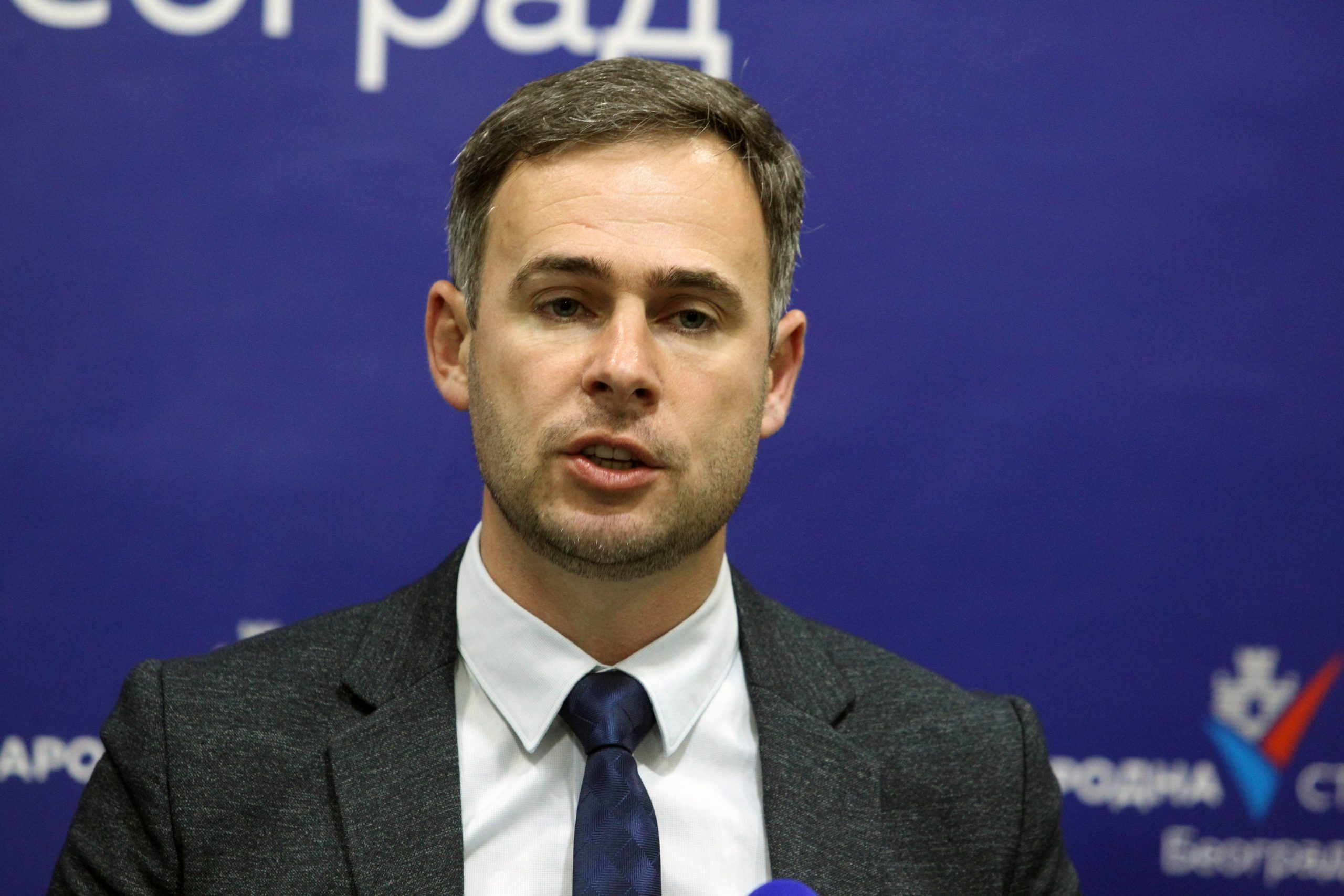 Beograd, 26.01.2021. - Potpredsednik Narodne stranke Miroslav Aleksic govori na konferenciji za novinare o novim saznanjima u slucaju "Jovanjica", danas u beogradskom odboru Narodne stranke u Beogradu. (BETAPHOTO/MILAN OBRADOVIC/DS)