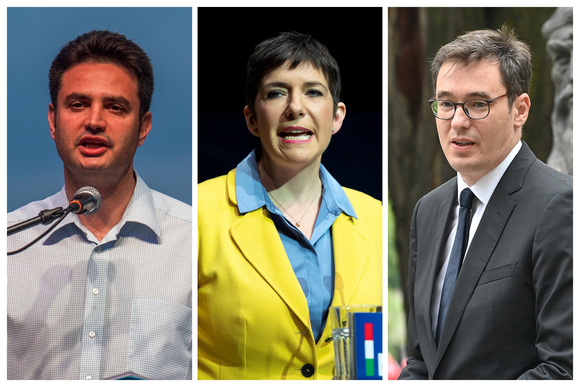 Peter Marki-Zaj, Klara Dobrev, Đerđeli Karašoni
Péter Márki-Zay, Klára Dobrev, Gergely Karácsony