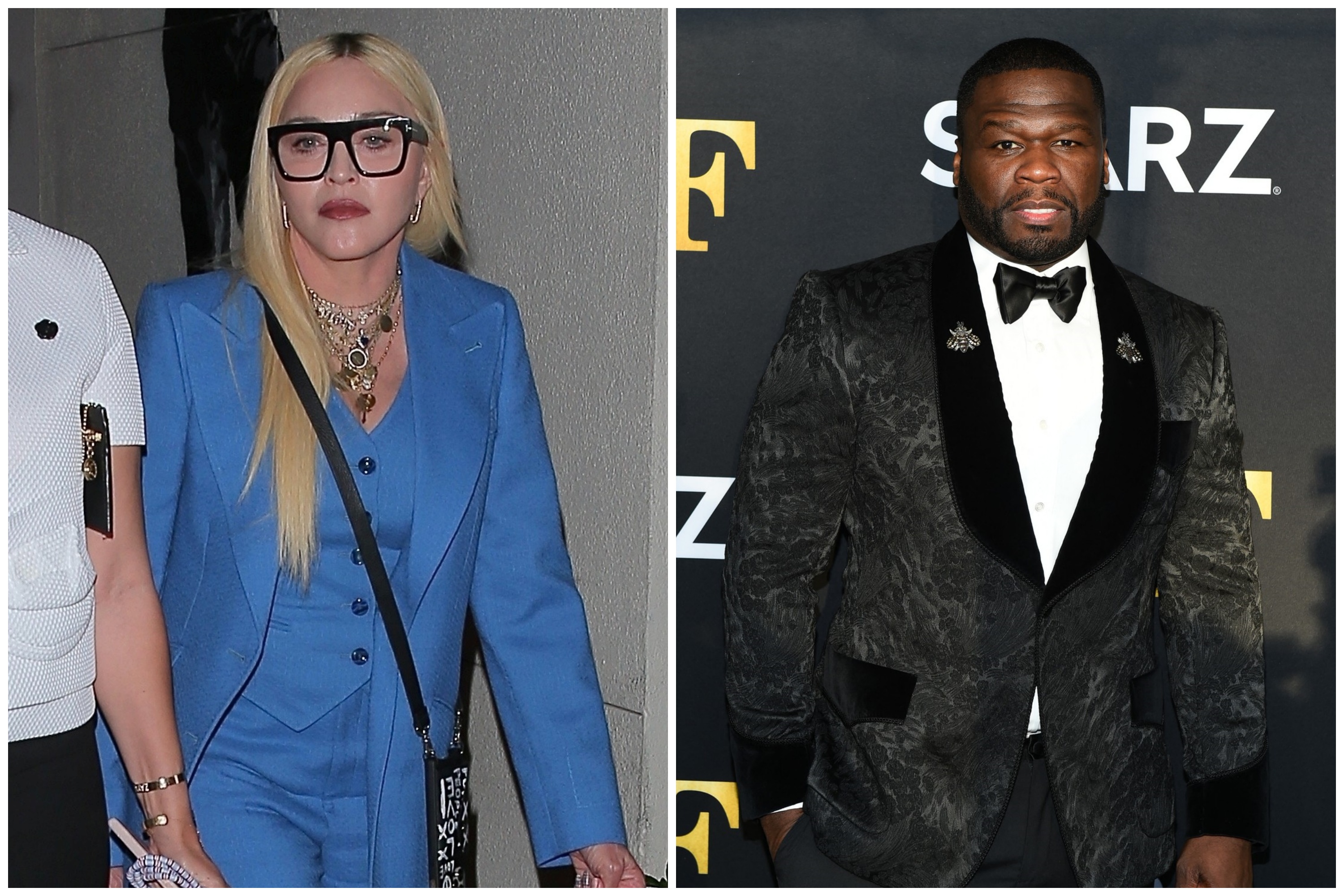 Madona, Madonna i 50 Cent, kombo Foto: ShotbyNYP / BACKGRID / Backgrid USA / Marcus Ingram / Getty images / Profimedia