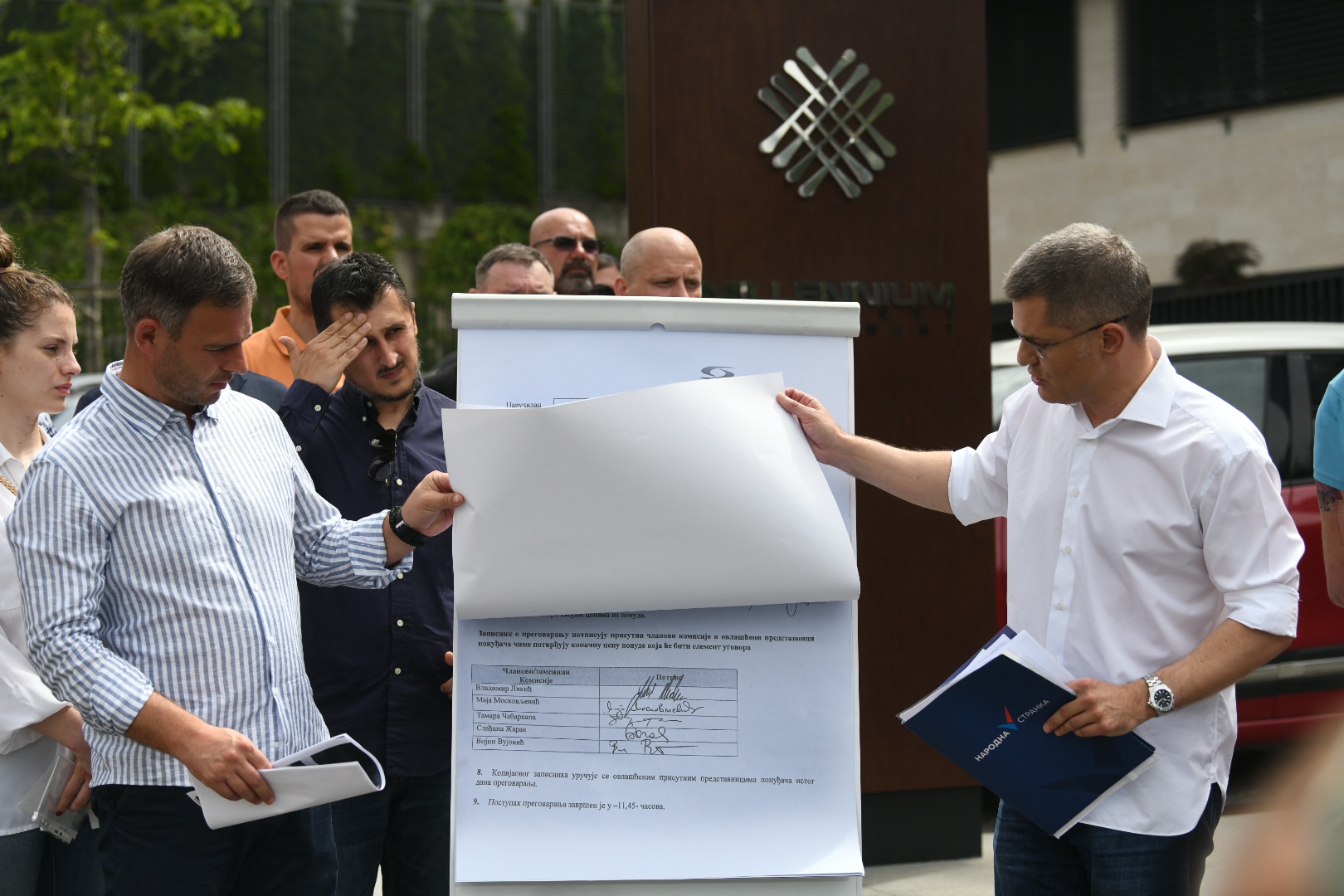 Beograd 24. jun 2021. Miroslav Aleksic i Vuk Jeremic konferencija za novinare Milenijum tim tuzba Foto:Vesna Lalić/Nova.rs