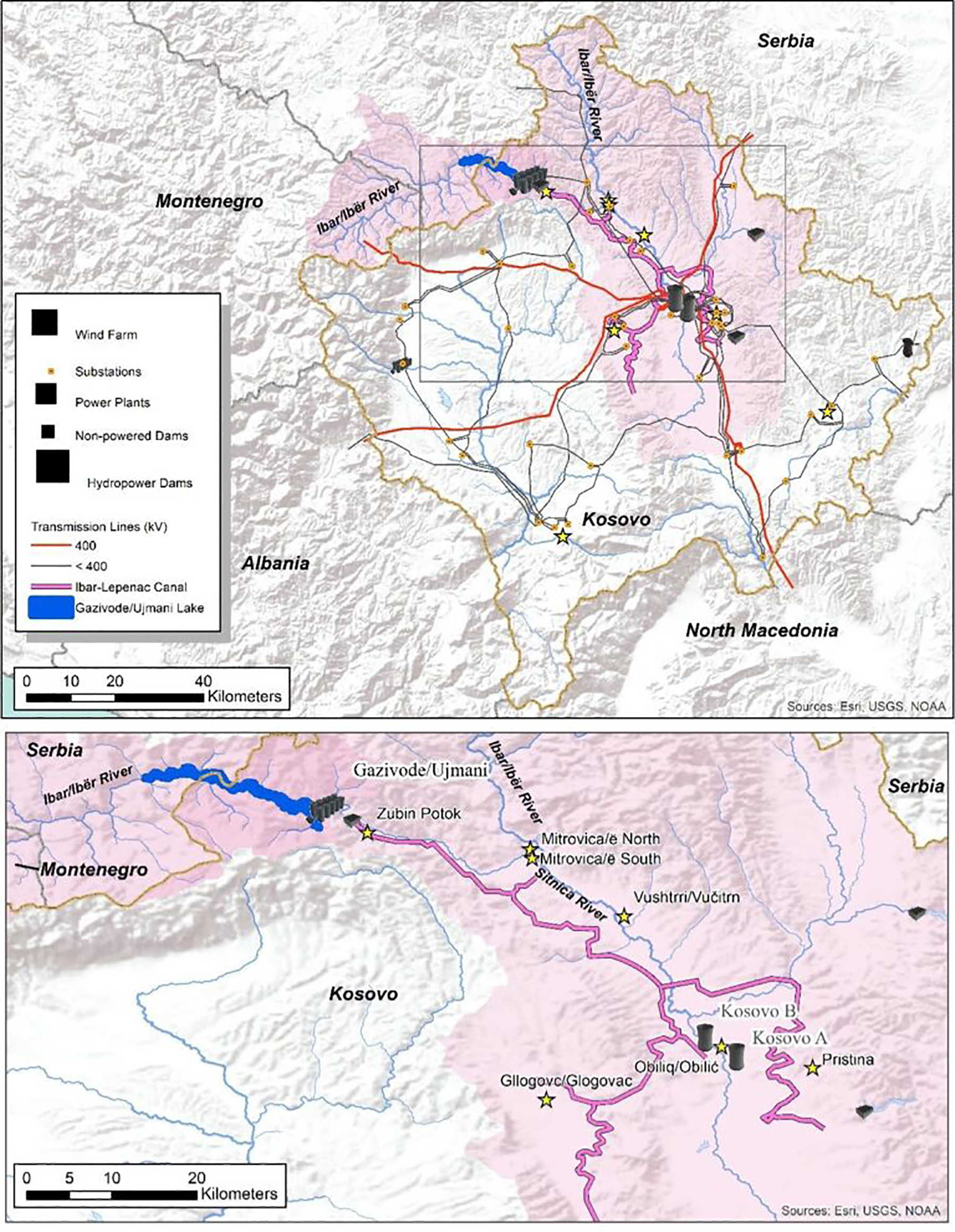 mapa srbija kosovo gazivode