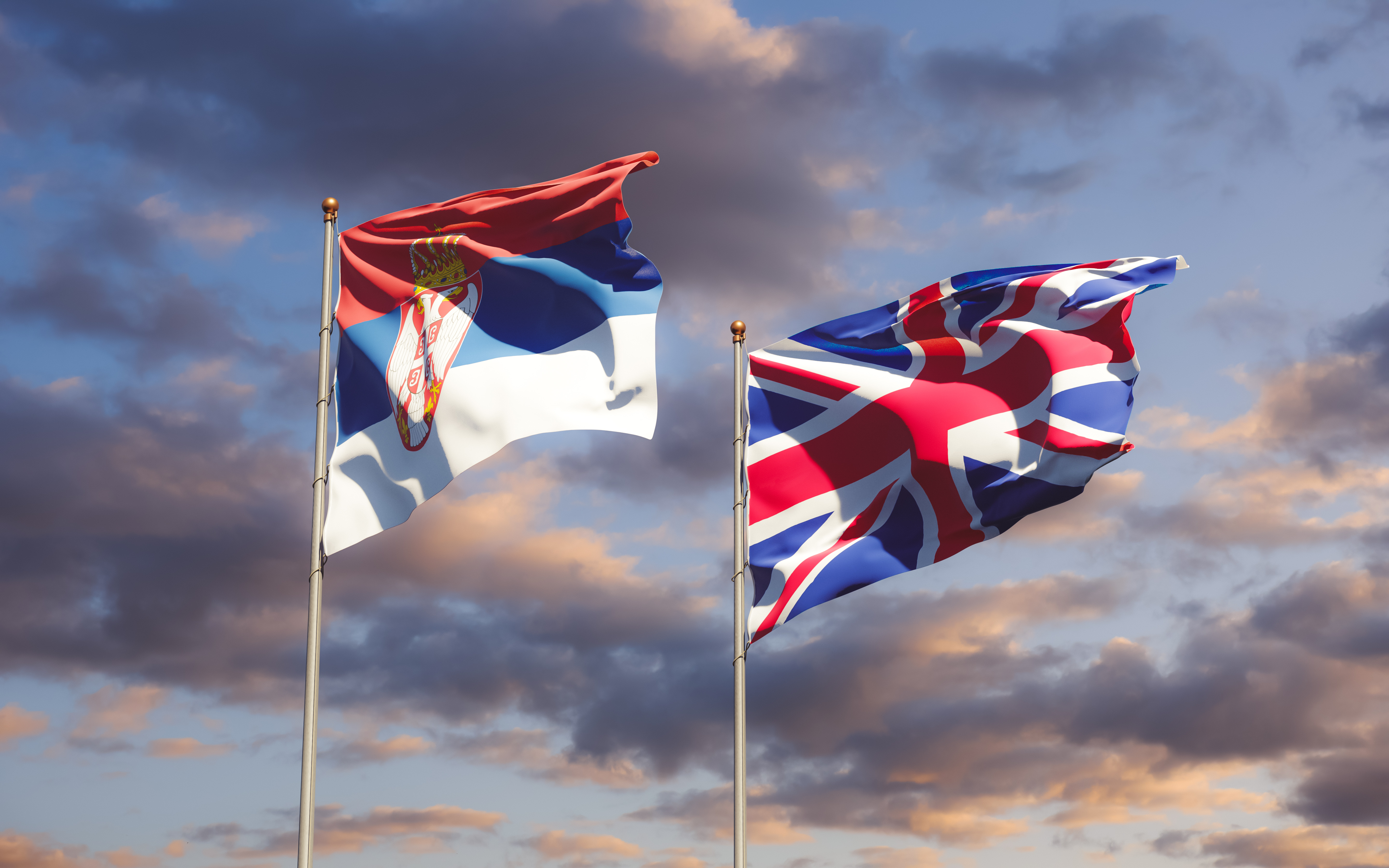 Britanska, Srpska, zastava Foto: Shutterstock