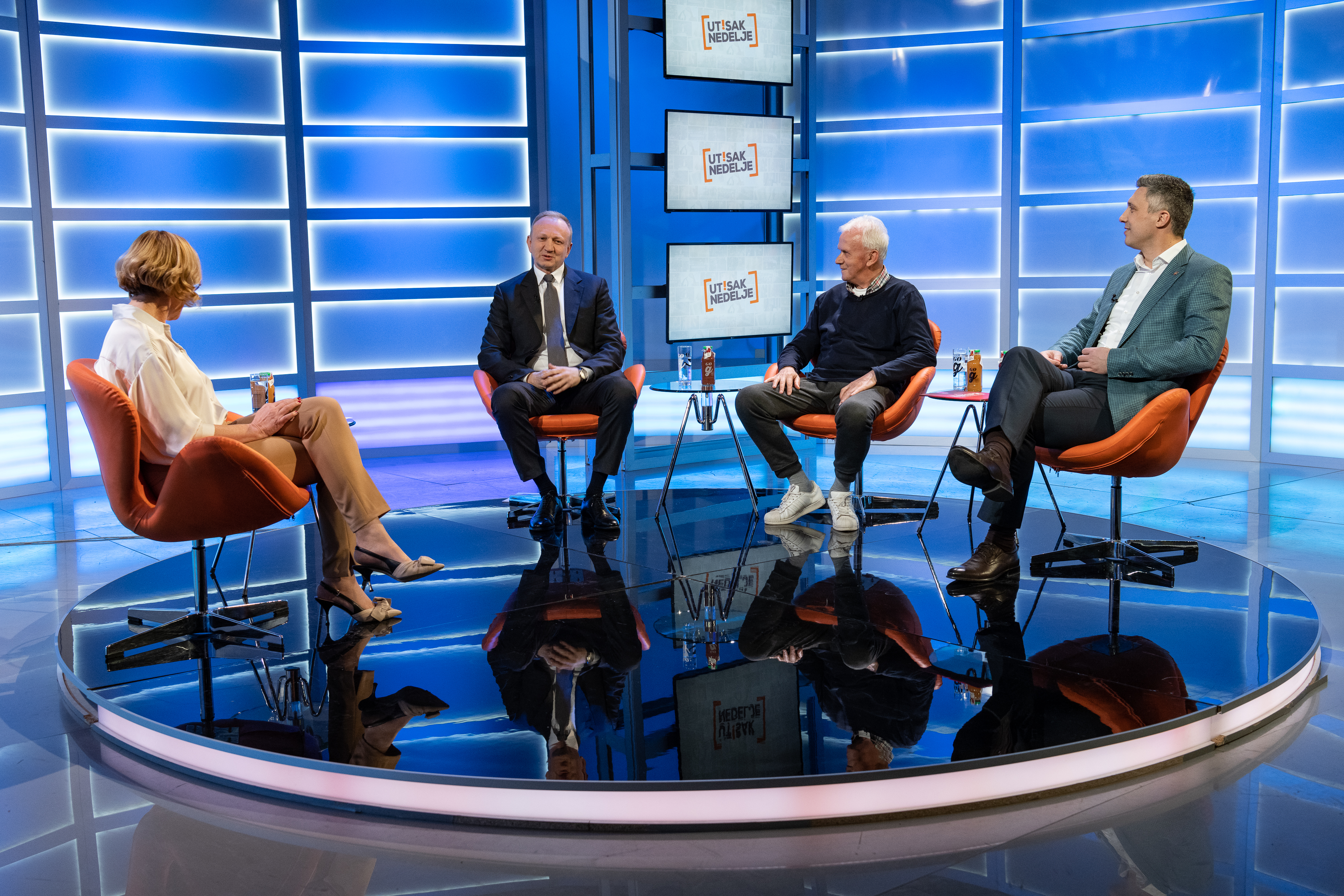 Beograd 28.03.2021. Olja Bećković, Dragan Đilas, Dragan Djilas, Slobodan Stupar, Boško Obradović, emisija Utisak nedelje Foto: Ivan Dinić/Nova S