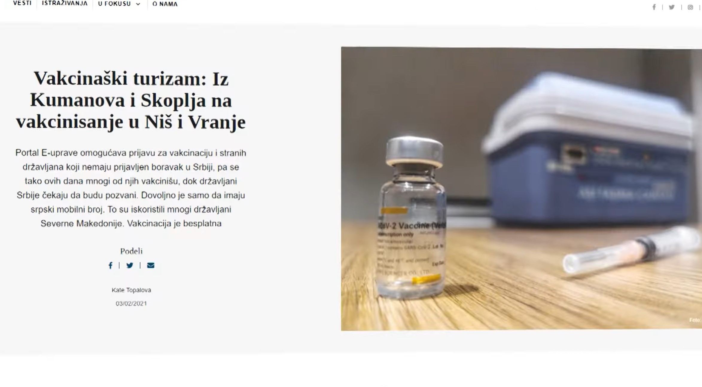 Medju Nama
Ko se sve vakciniše u Srbiji?