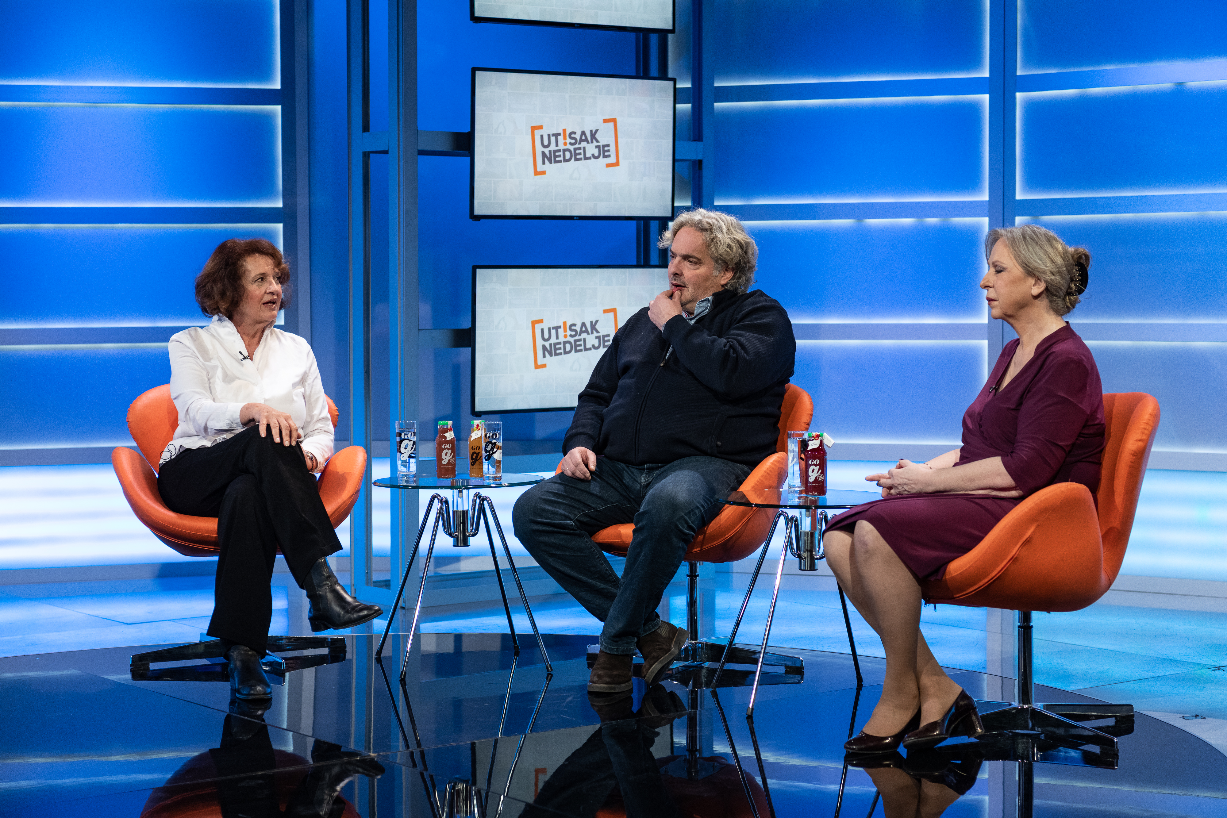 Beograd 07.02.2021. Vesna Rakić Vodinelić, Vladimir Gajić, Danica Popović, emisija Utisak nedelje Foto: Ivan Dinić/Nova S