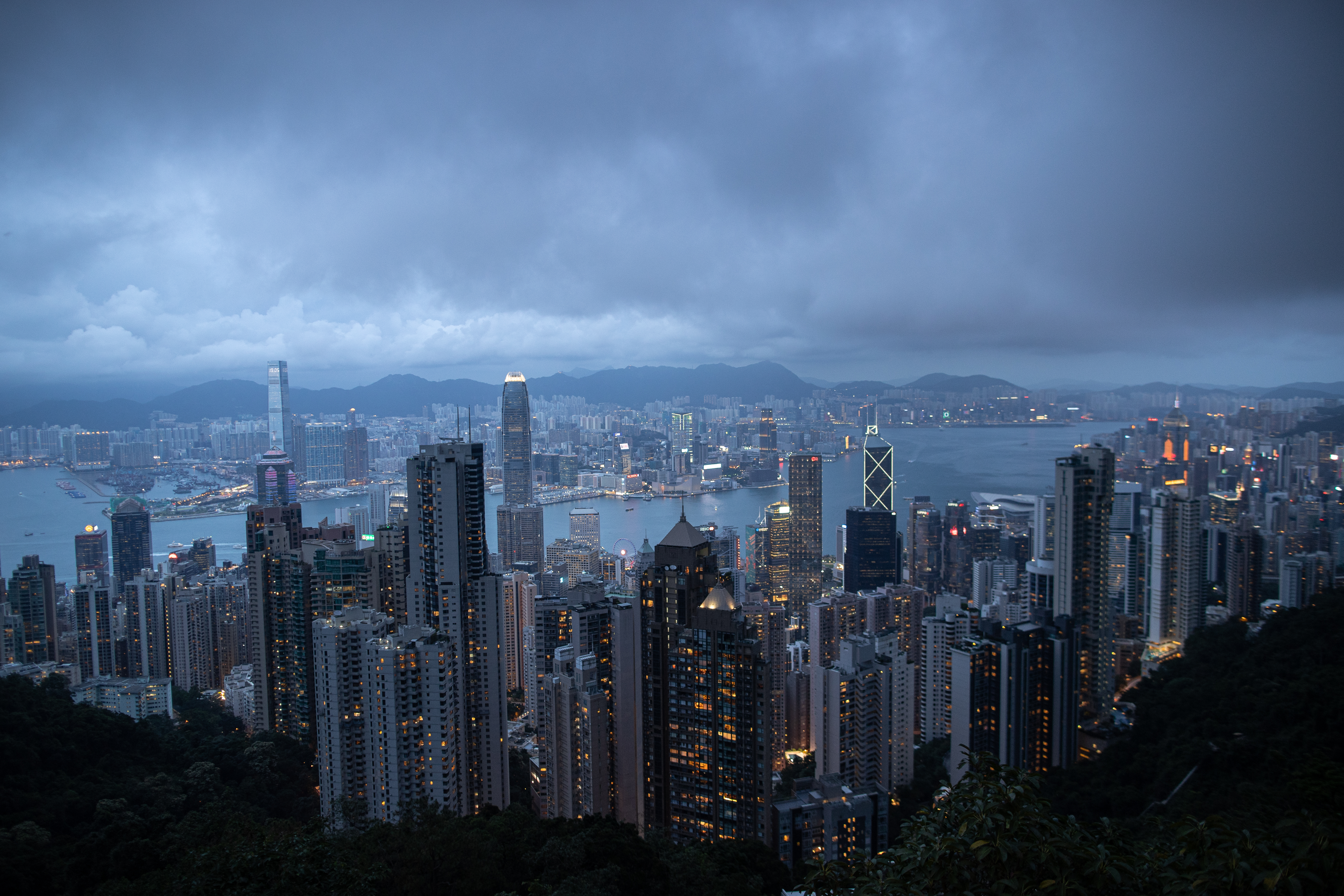 View of biuildings from Victoria Peak.