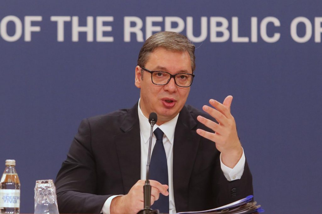 Mesto: Beograd
Datum: Wed Sep 08 18:52:15 CEST 2021
Dogadjaj: POLITIKA - obraćanje javnosti i konferencija za novinare predsednika Srbije Aleksandra Vučića 
Fotoreporter: Božana Pavlica
Ličnosti: Aleksandar Vučić
Izvor: FoNet